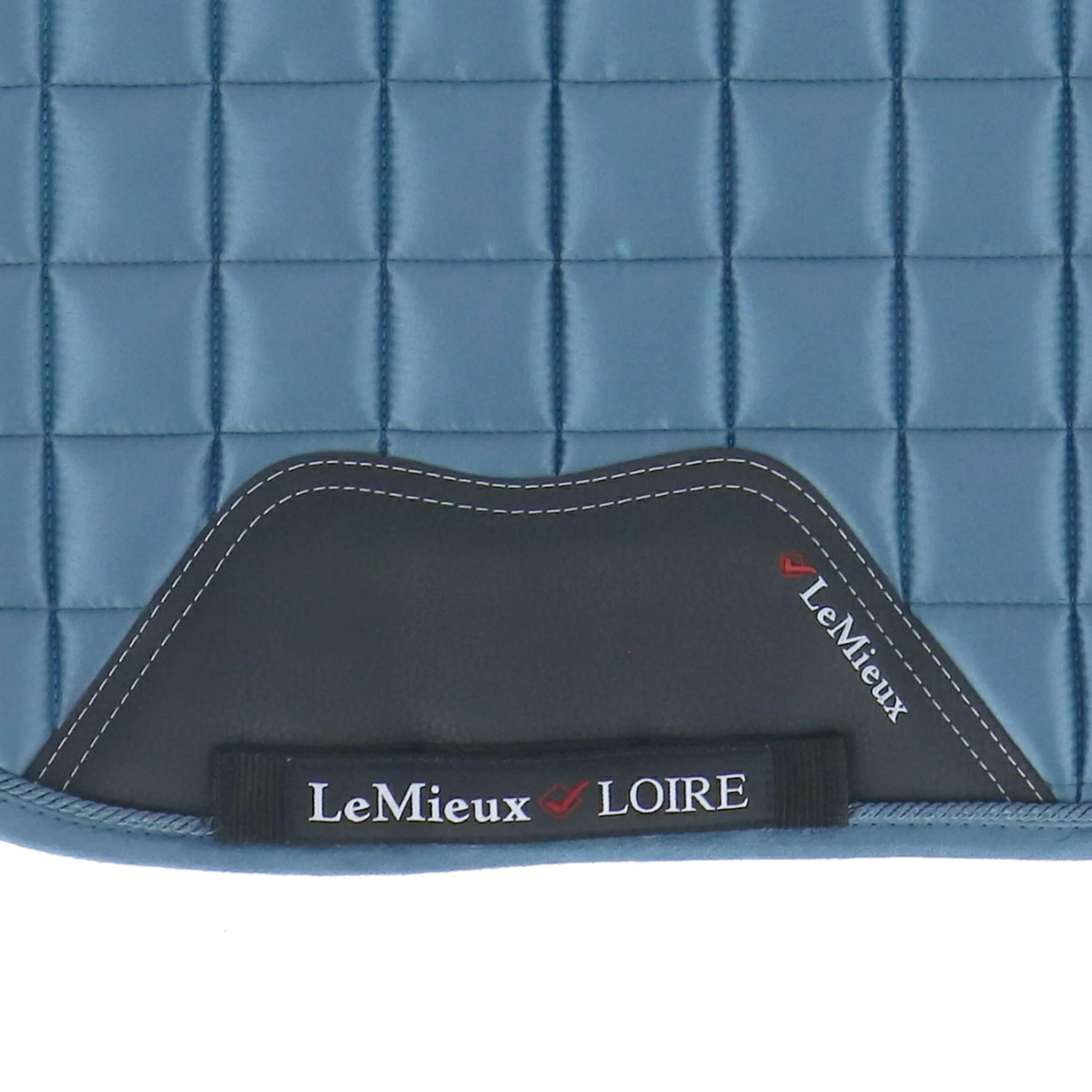 LeMieux Tapis de Selle Loire Classic Satin Square Dressage Ice Blue - Image 3