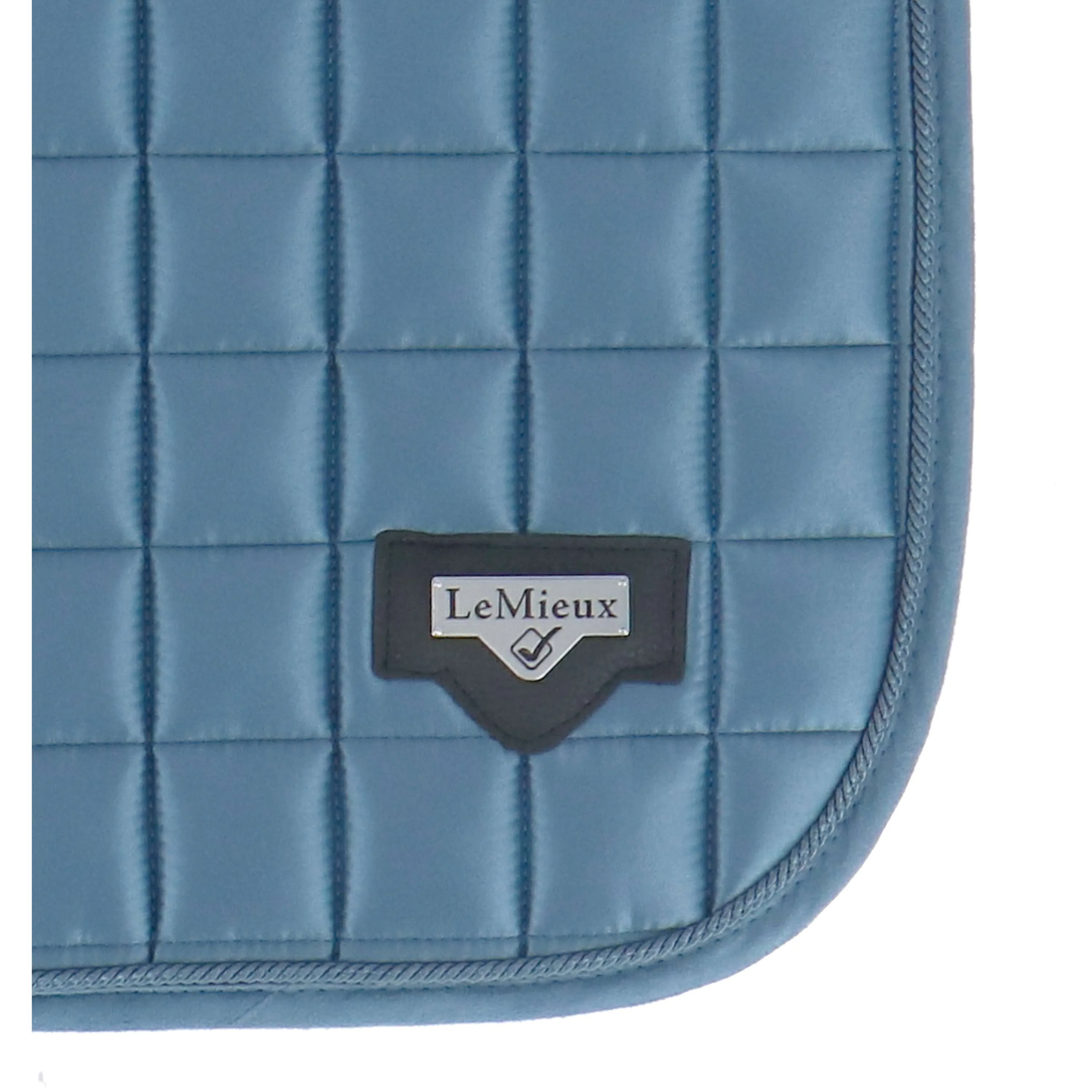 LeMieux Tapis de Selle Loire Classic Satin Square Dressage Ice Blue - Image 4