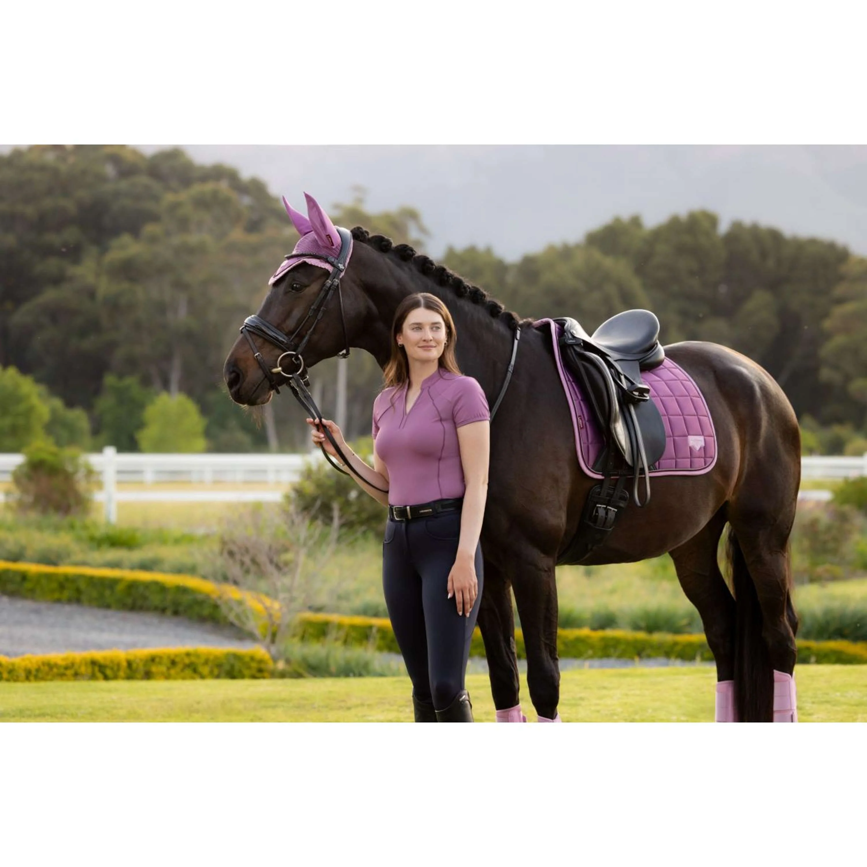 LeMieux Tapis de Selle Loire Classic Square Dressage Mallow - Image 12