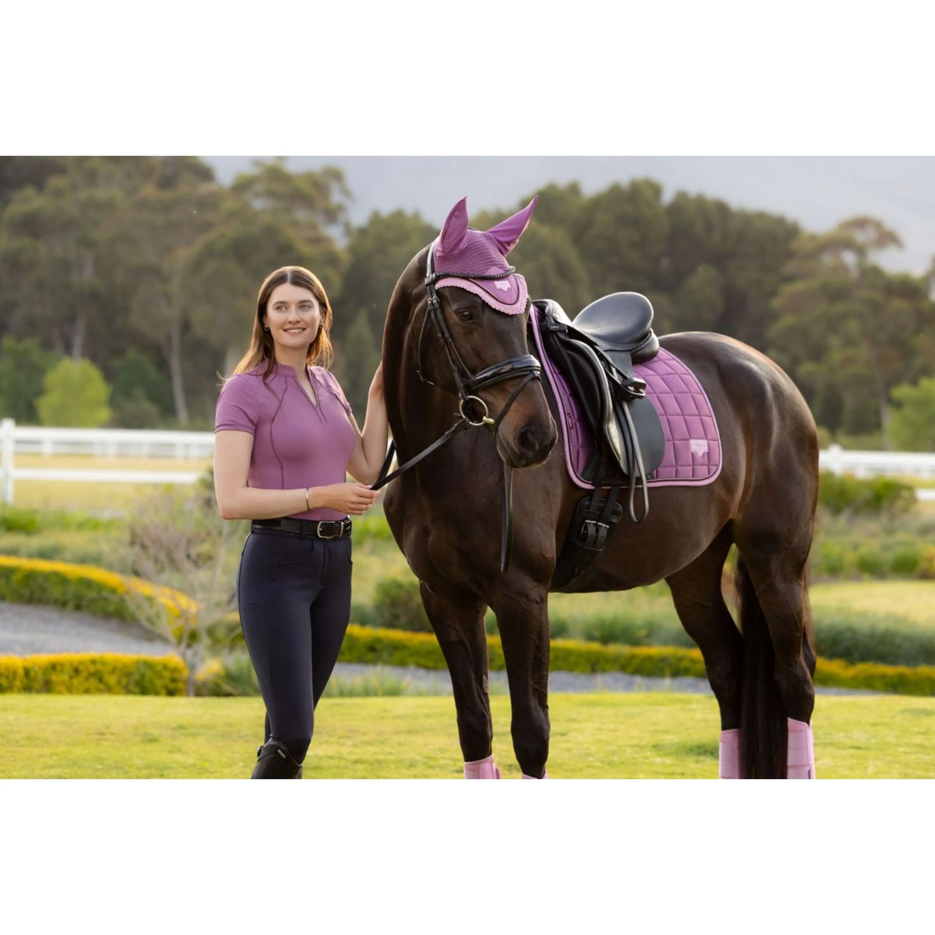 LeMieux Tapis de Selle Loire Classic Square Dressage Mallow - Image 13