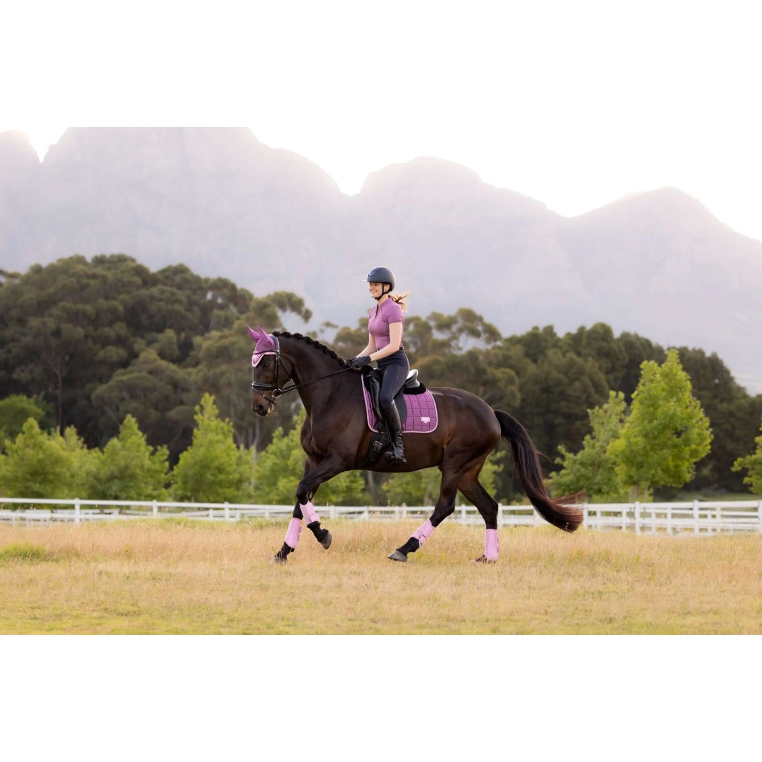 LeMieux Tapis de Selle Loire Classic Square Dressage Mallow - Image 4