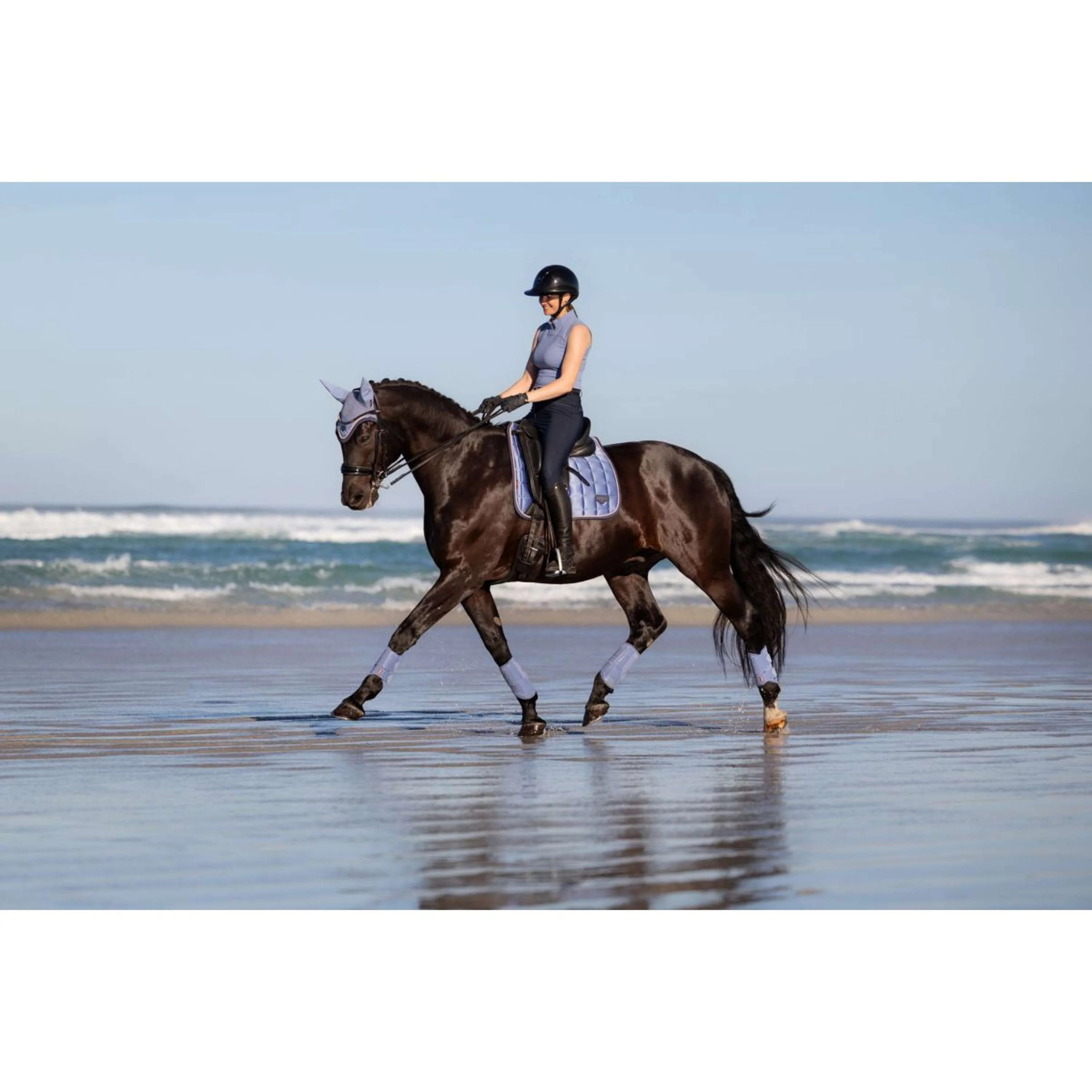 LeMieux Tapis de Selle Loire Classic Square Dressage Powder Blue - Image 10