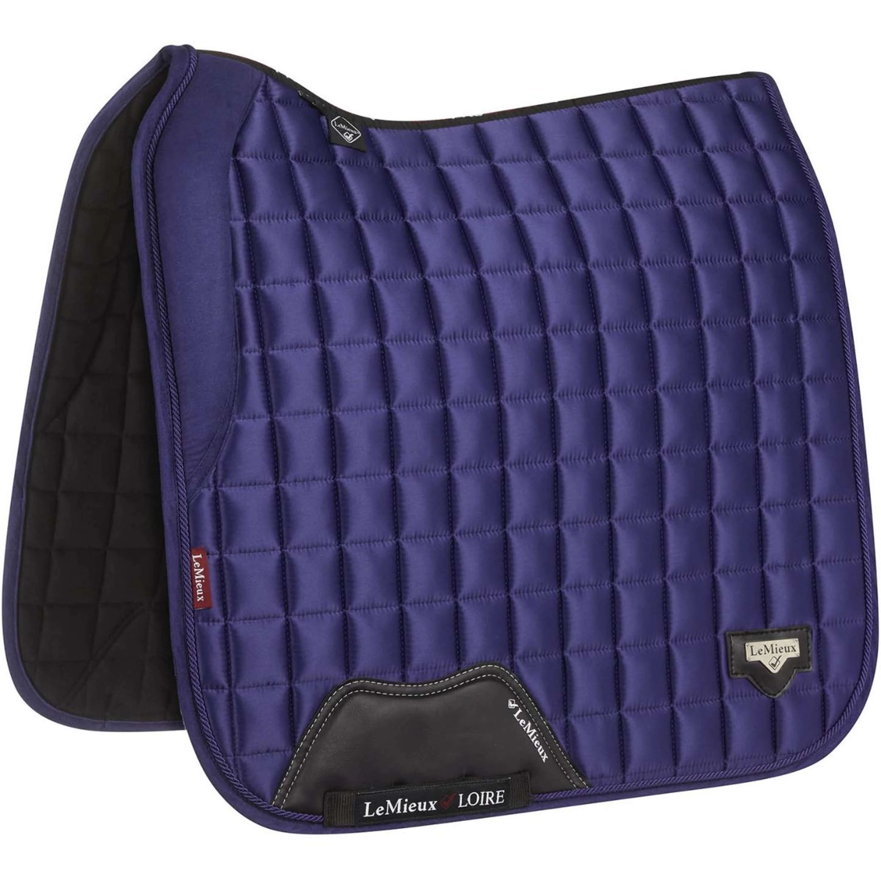 LeMieux Tapis de Selle Loire Memory Satin Square Dressage Ink Blue