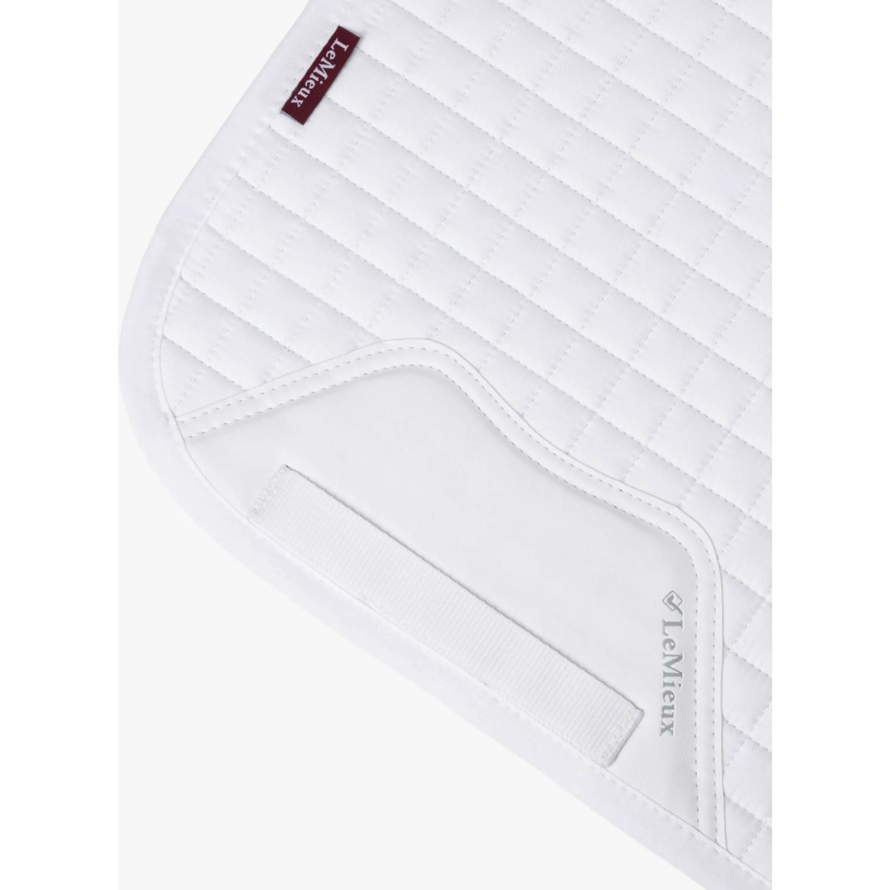 LeMieux Tapis de Selle Prosport Plain Square D-Ring Dressage Blanc - Image 2