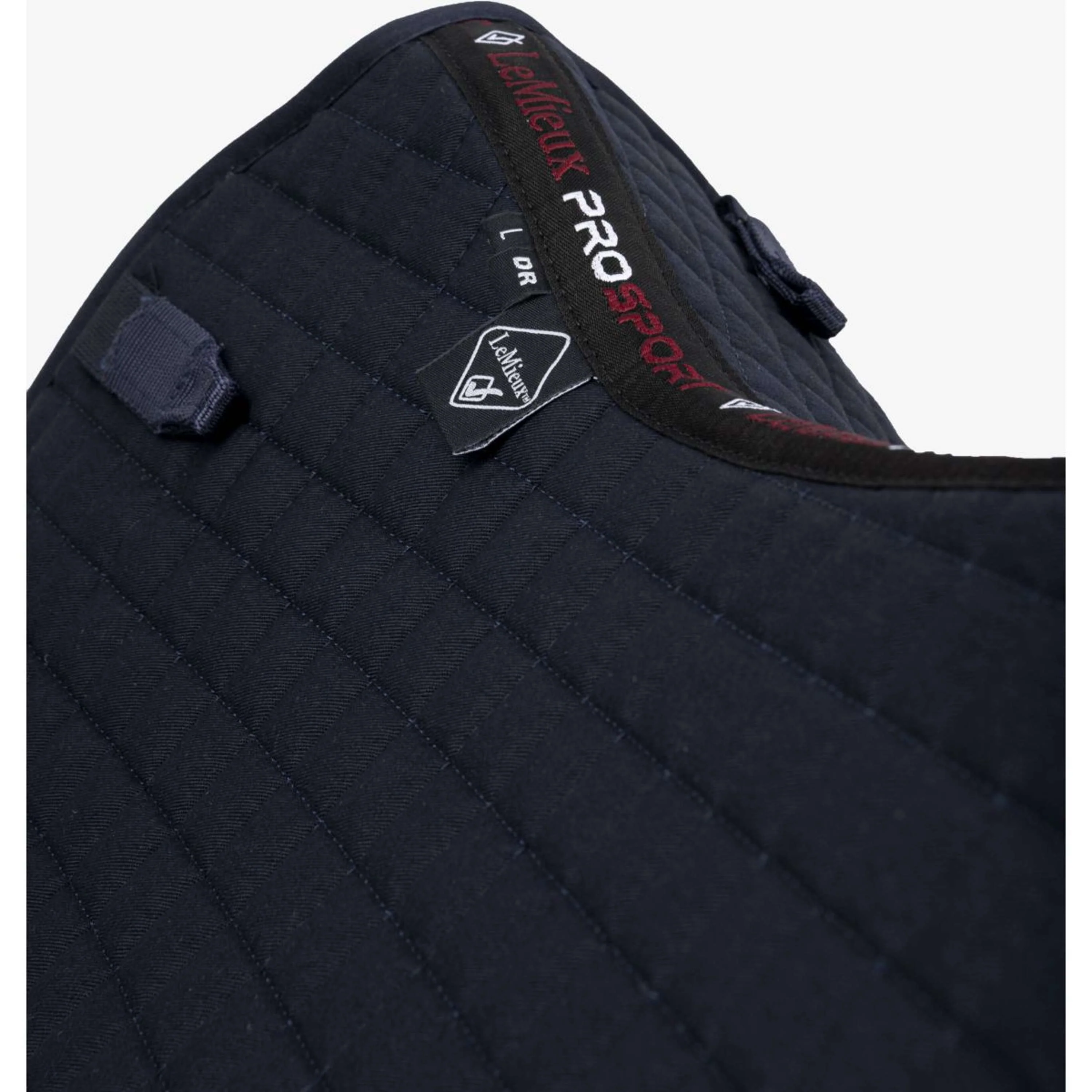 LeMieux Tapis de Selle Prosport Plain Square D-Ring Dressage Marin - Image 2