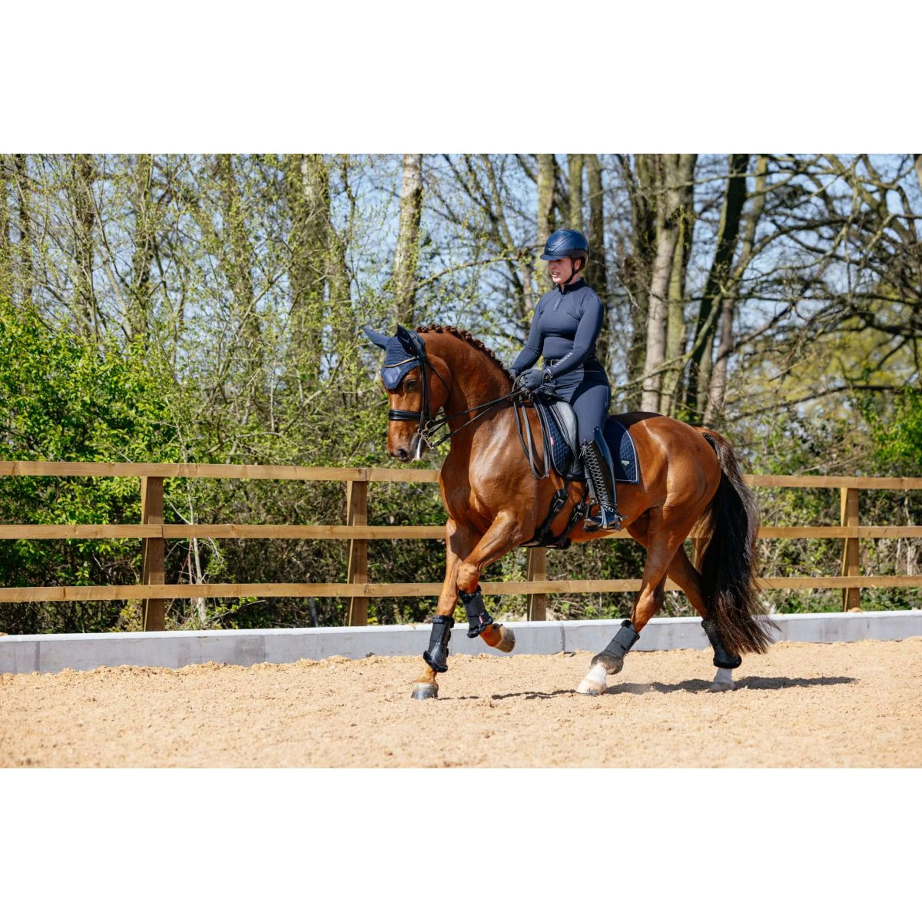 LeMieux Tapis de Selle Puissance Suede Dressage Marin - Image 4