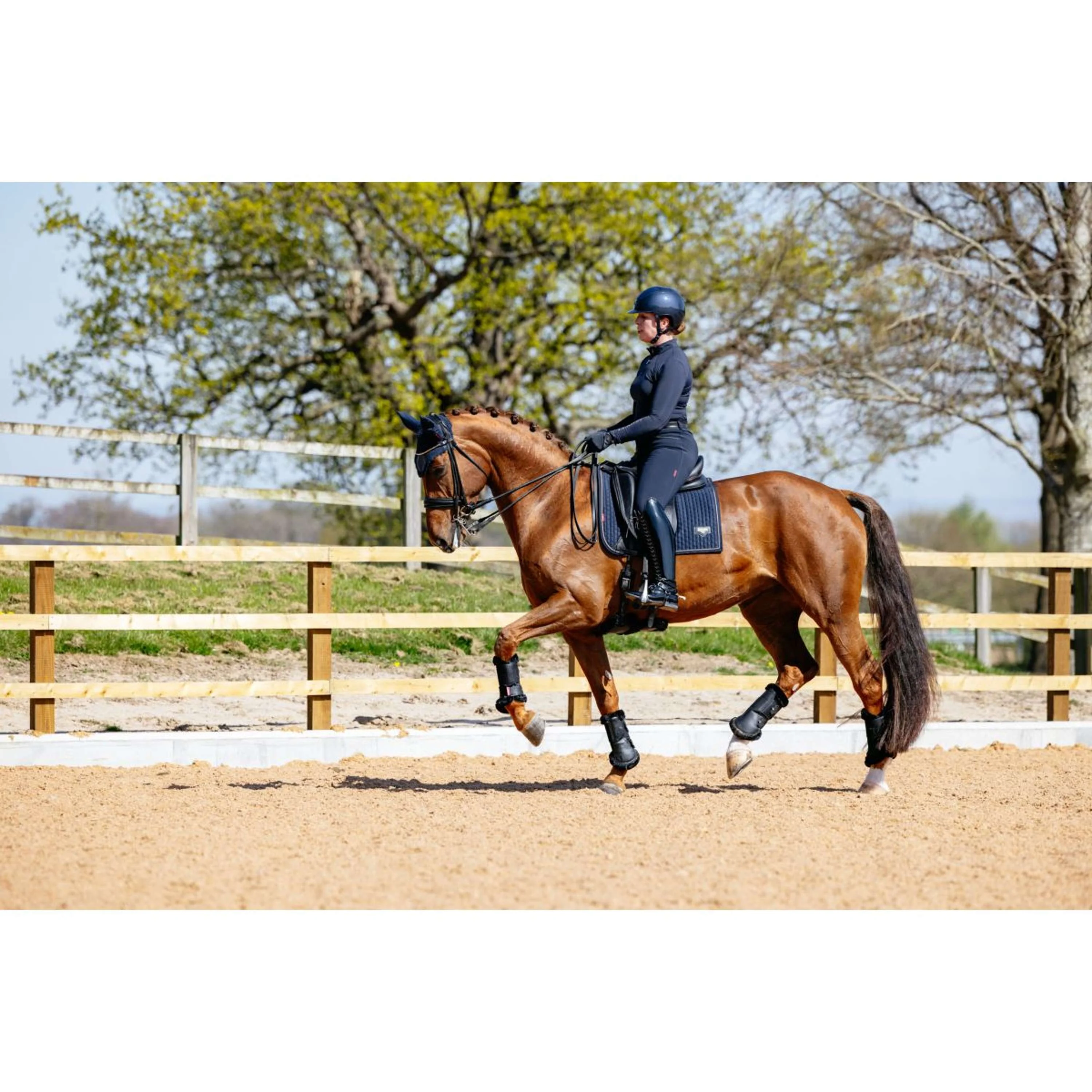 LeMieux Tapis de Selle Puissance Suede Dressage Marin - Image 6