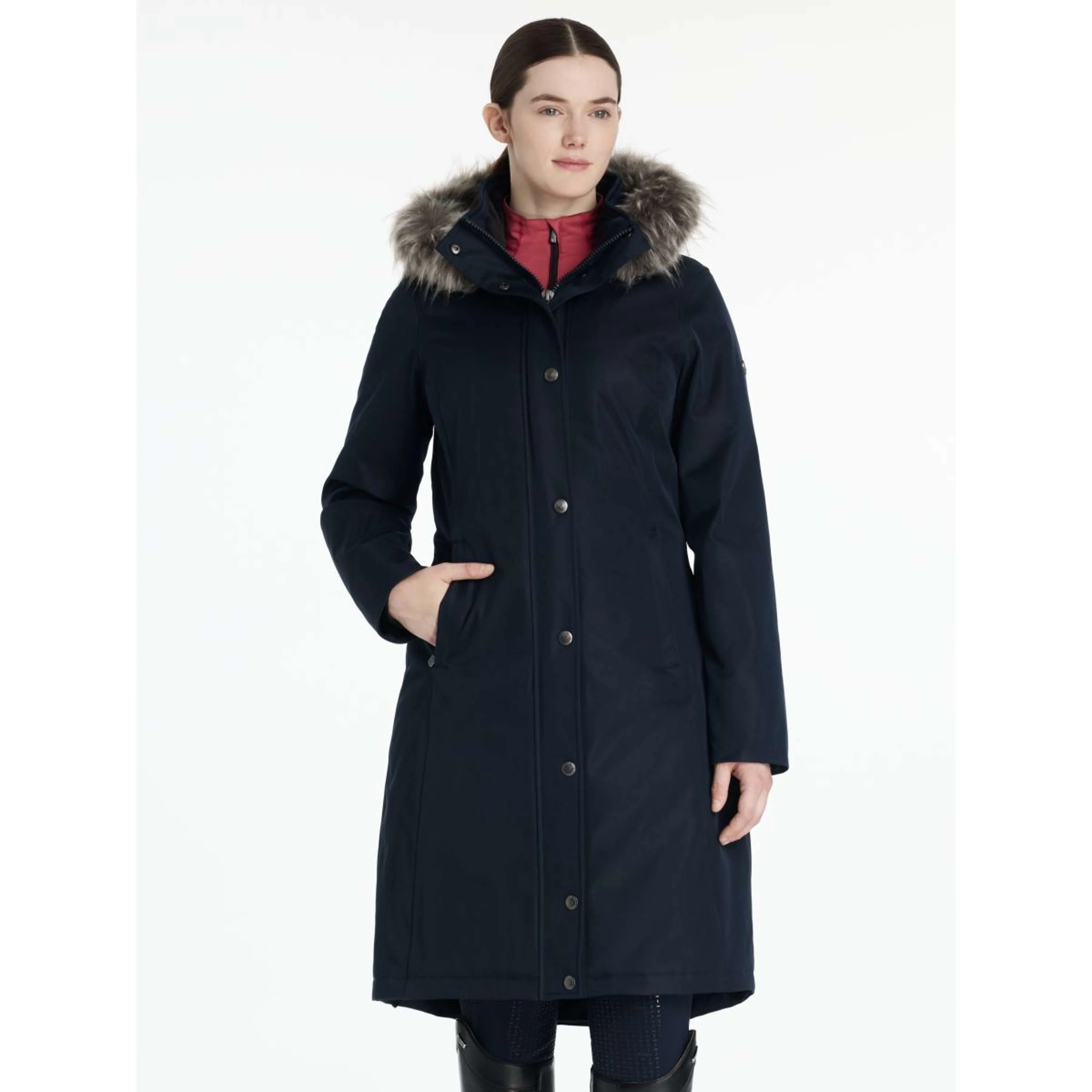 LeMieux Veste Anya Waterproof Long Marin - Image 2