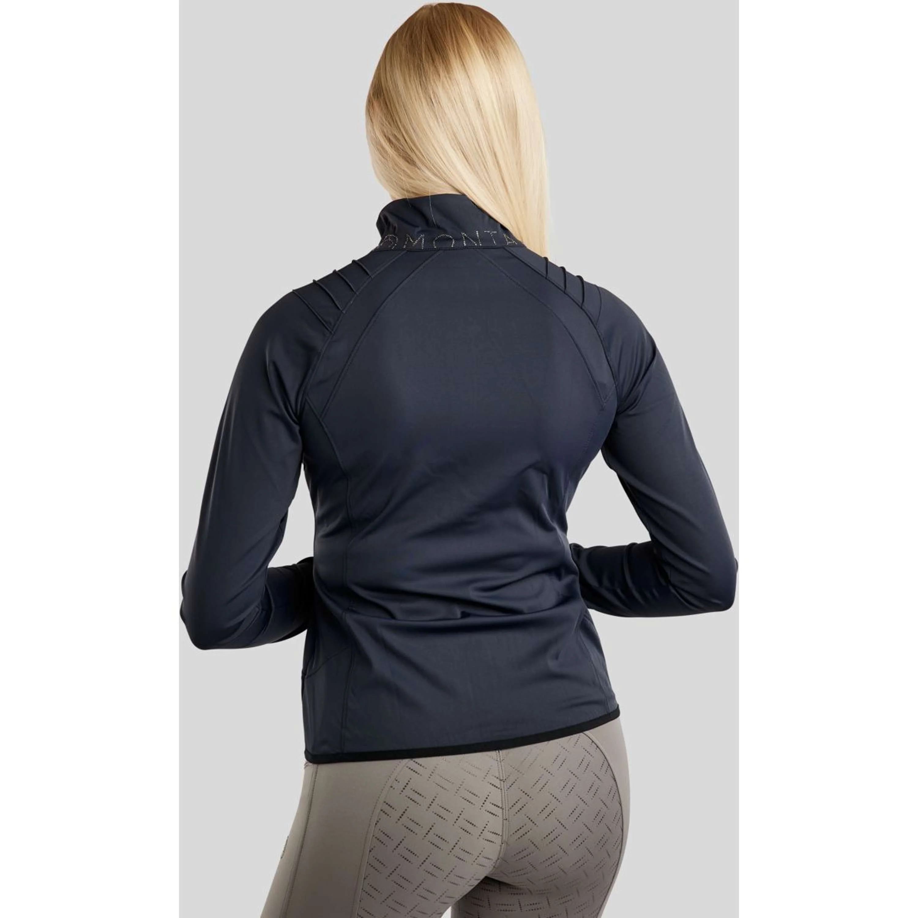 Montar Blouson MoPearl Pintuck Gun Metal Crystals Marin - Image 2
