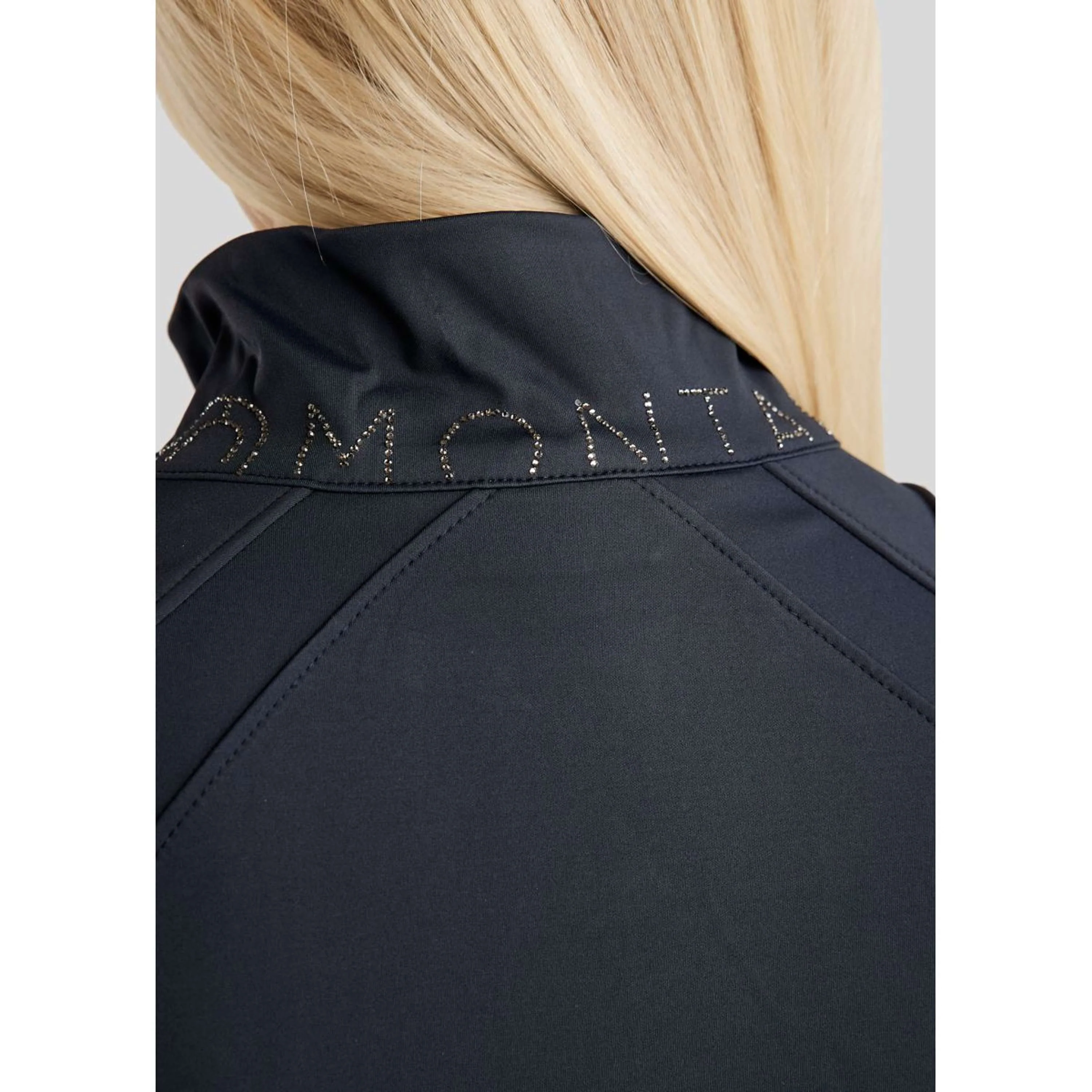 Montar Blouson MoPearl Pintuck Gun Metal Crystals Marin - Image 6