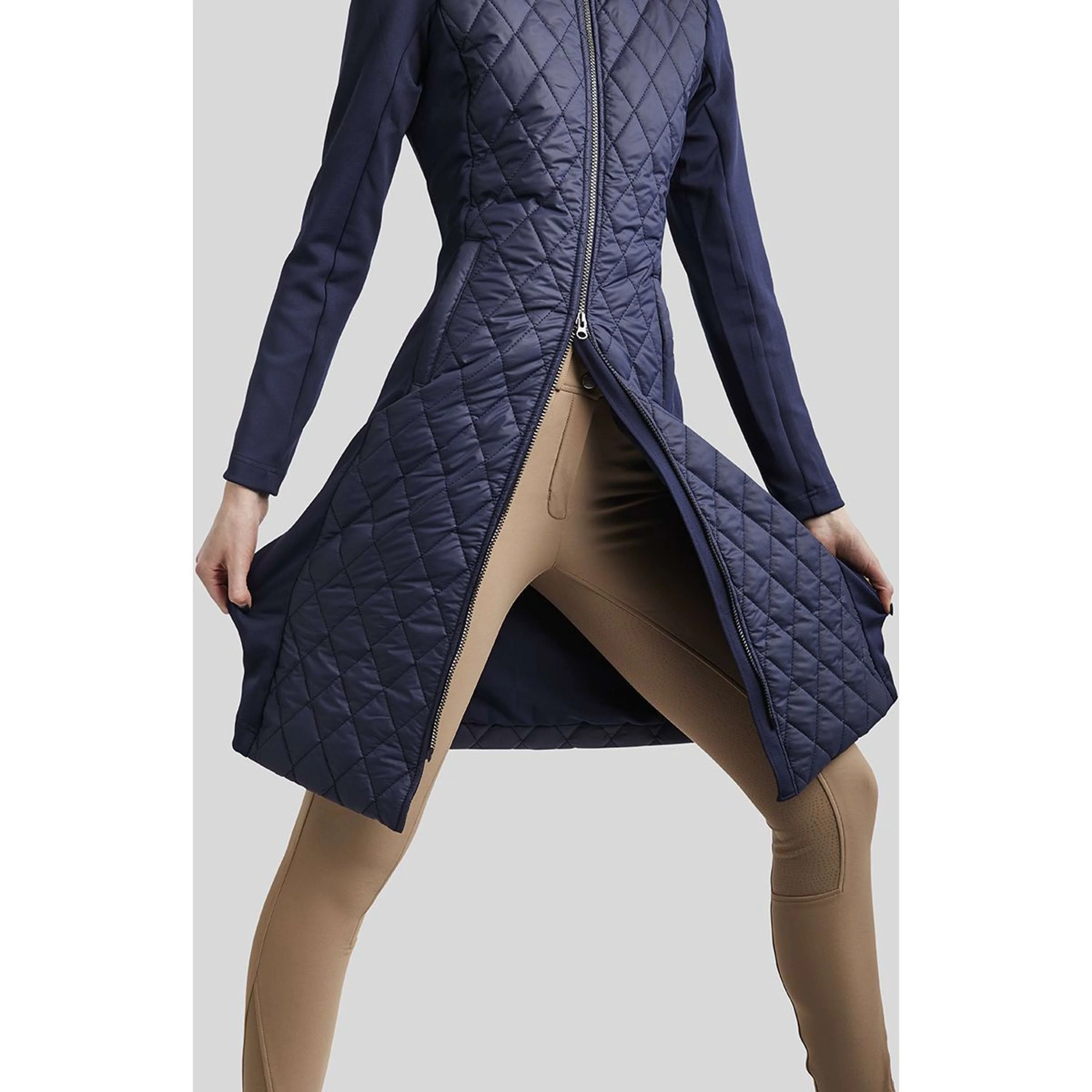 Montar Blouson MoQuinn Quilted Long Marin foncé - Image 3