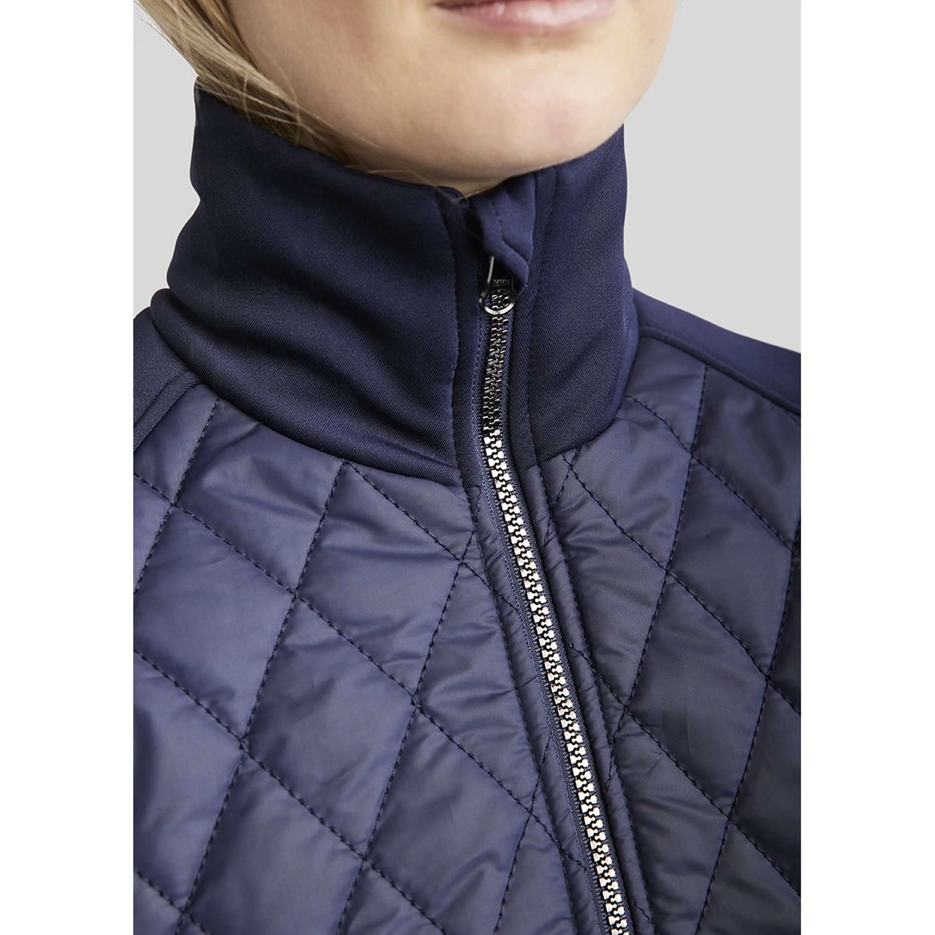 Montar Blouson MoQuinn Quilted Long Marin foncé - Image 4