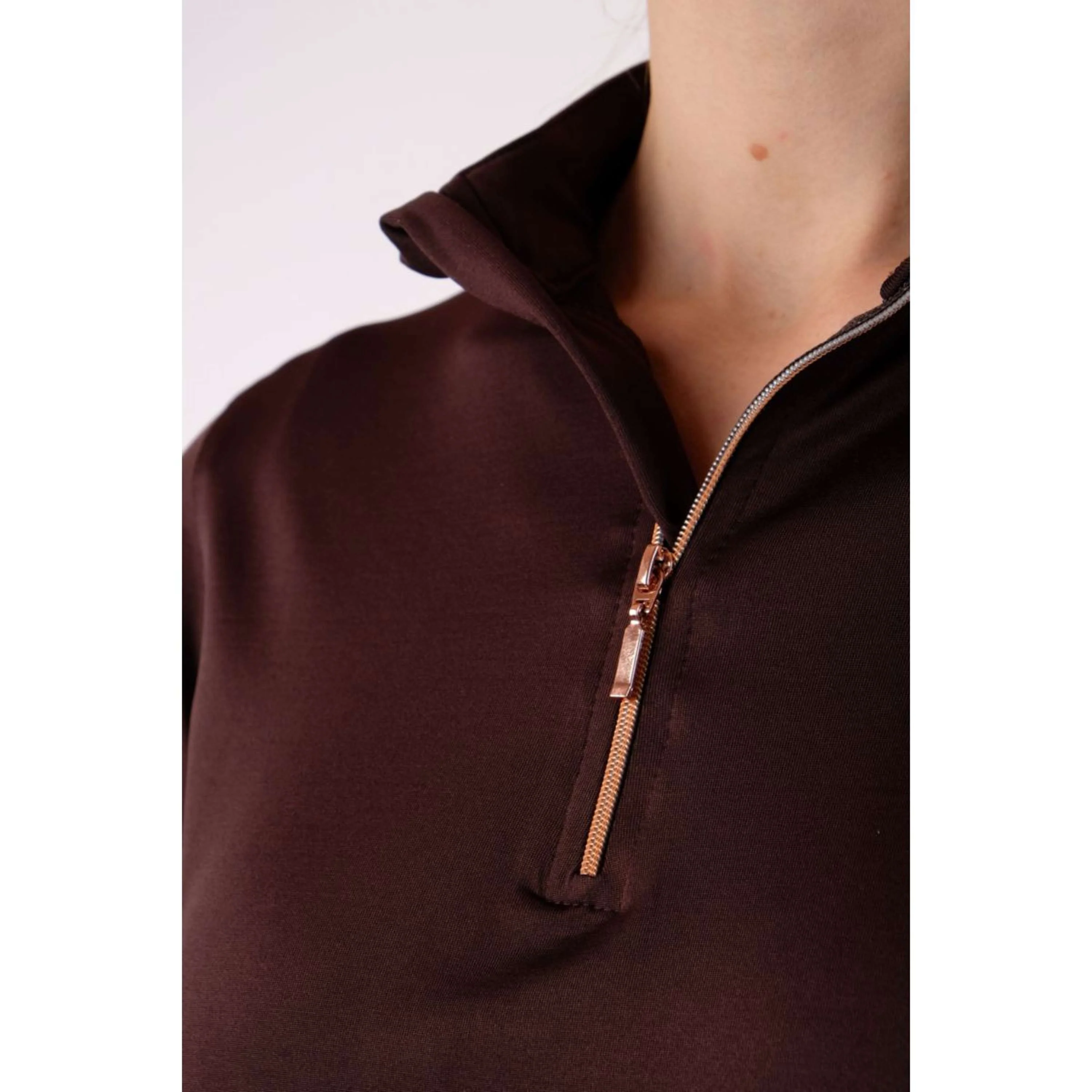 Montar Chemise Everly Rosegold Longues Manches Marron - Image 4