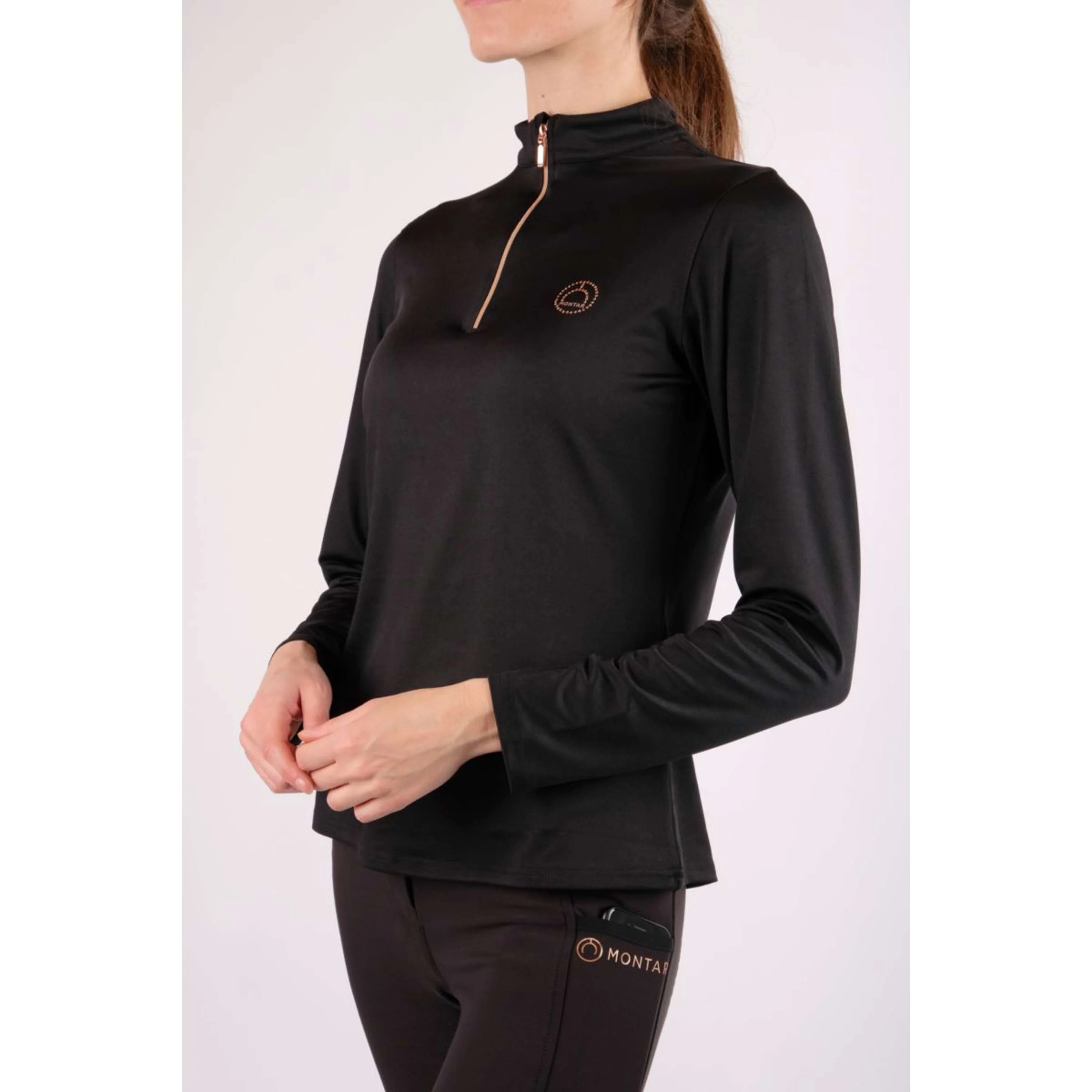 Montar Chemise Everly Rosegold Longues Manches Noir - Image 2