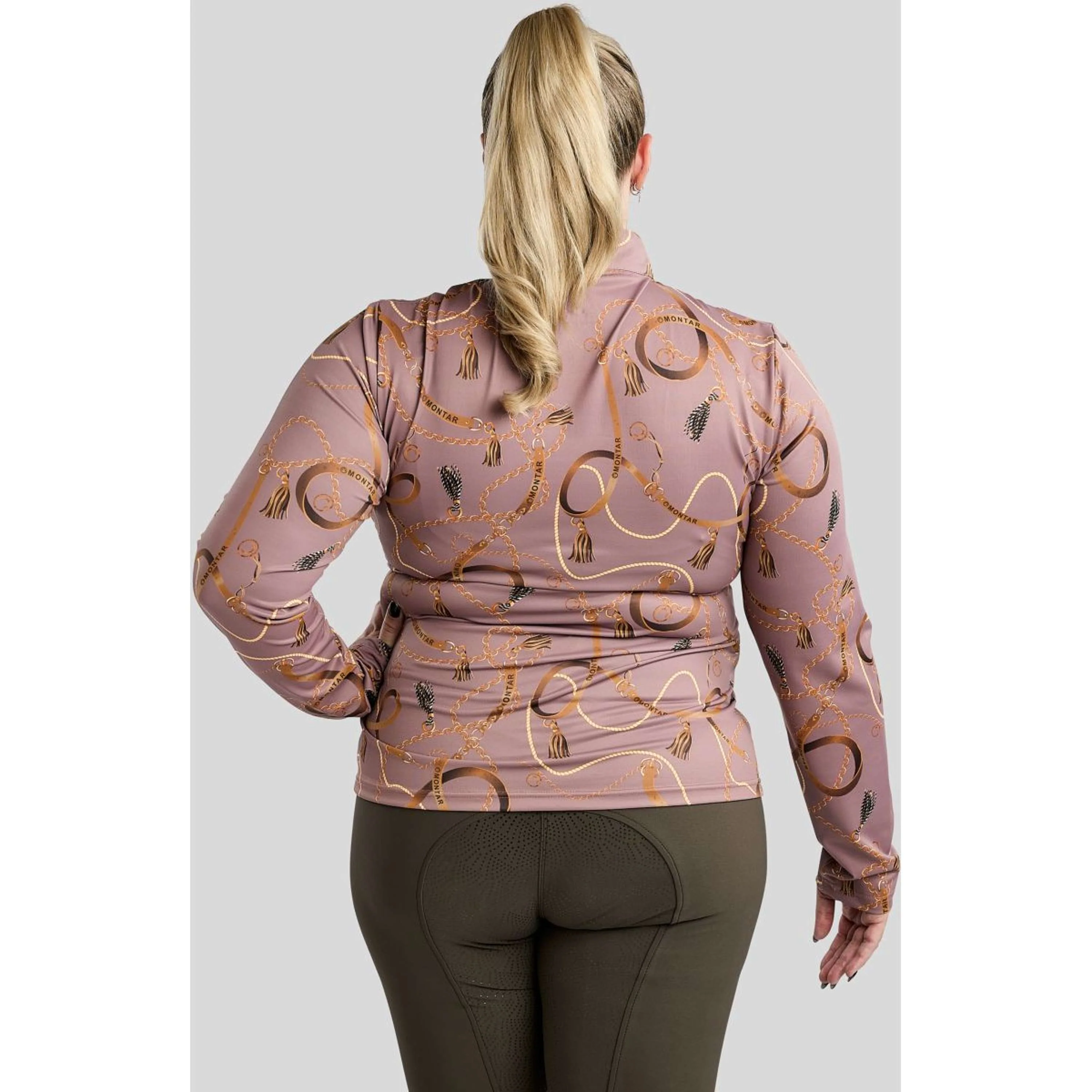 Montar Chemise Haily Bridle Print Curve Longues Manches Dusty Rose - Image 2