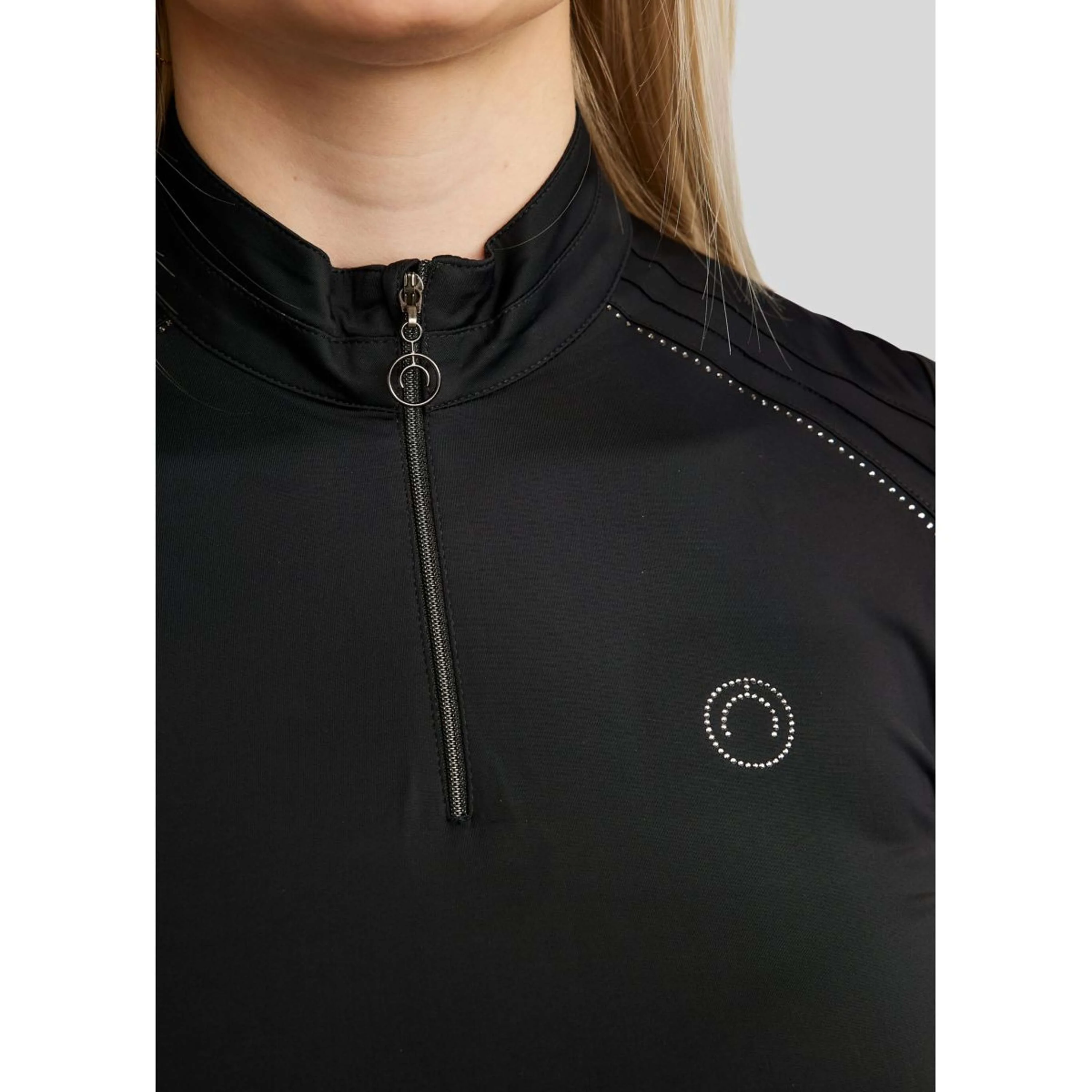 Montar Chemise MoPearl Pintuck Sans Manche Noir - Image 3