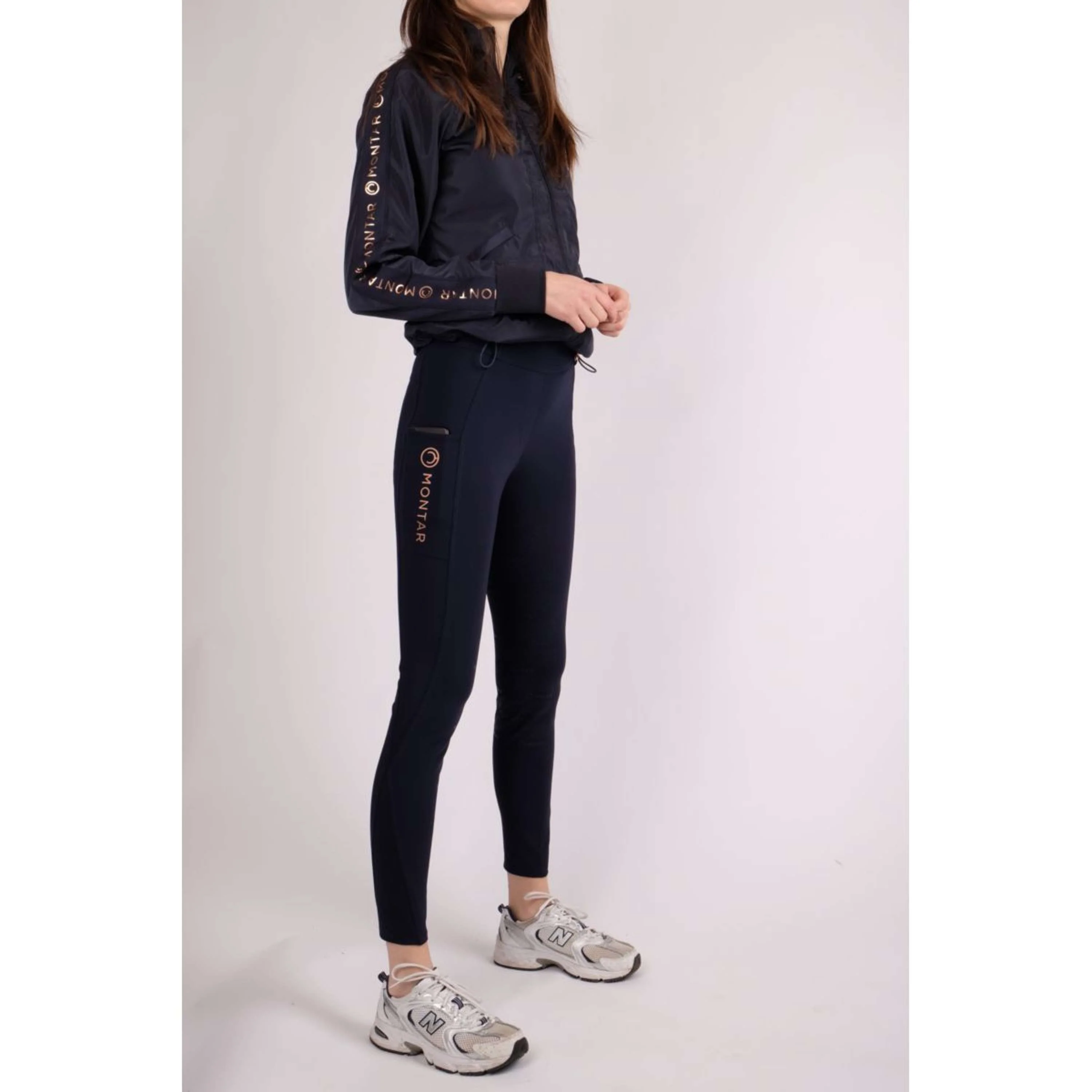 Montar Legging d'Équitation Michelle Rosegold Logo Marin - Image 8