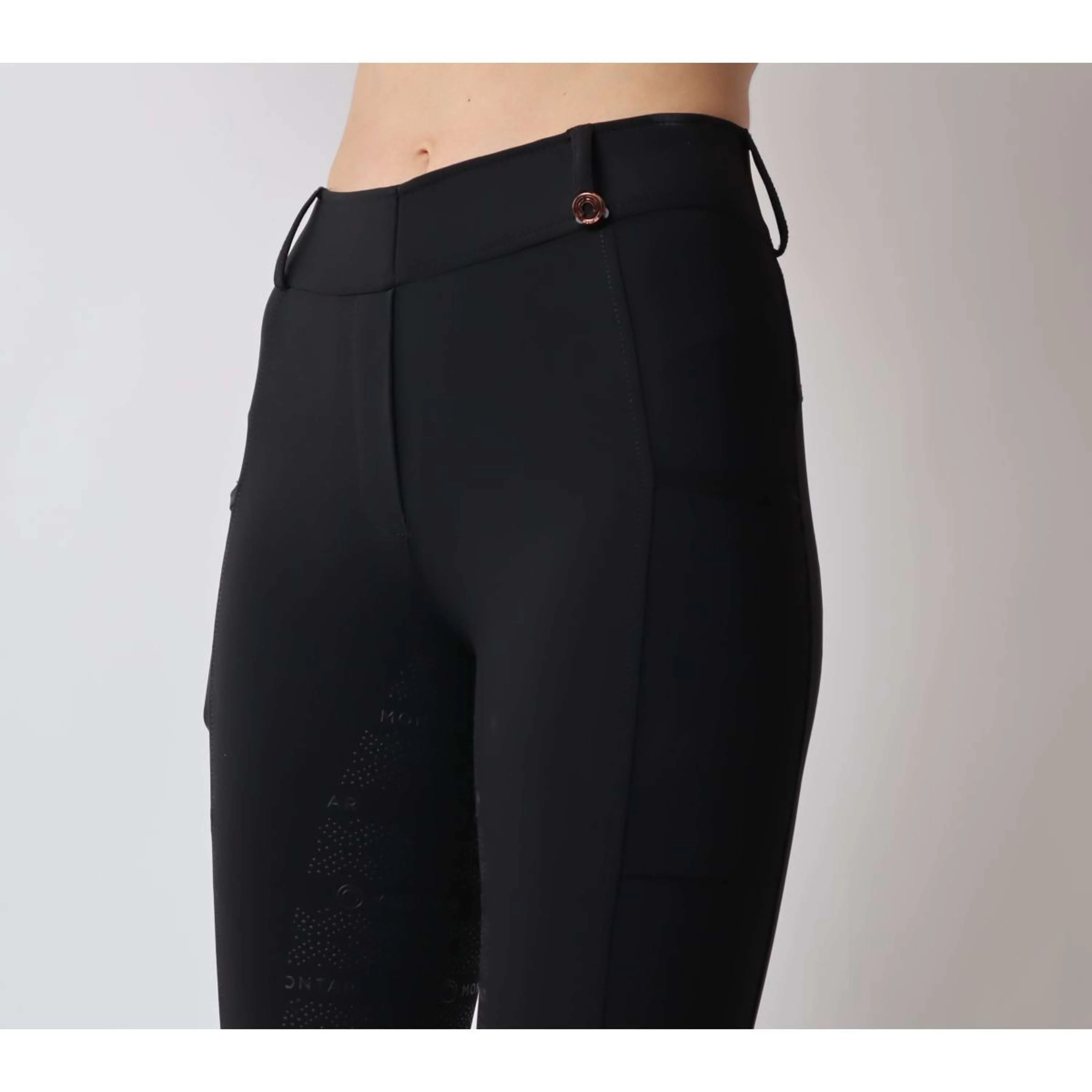 Montar Legging d'Équitation Michelle Rosegold Logo Noir - Image 4