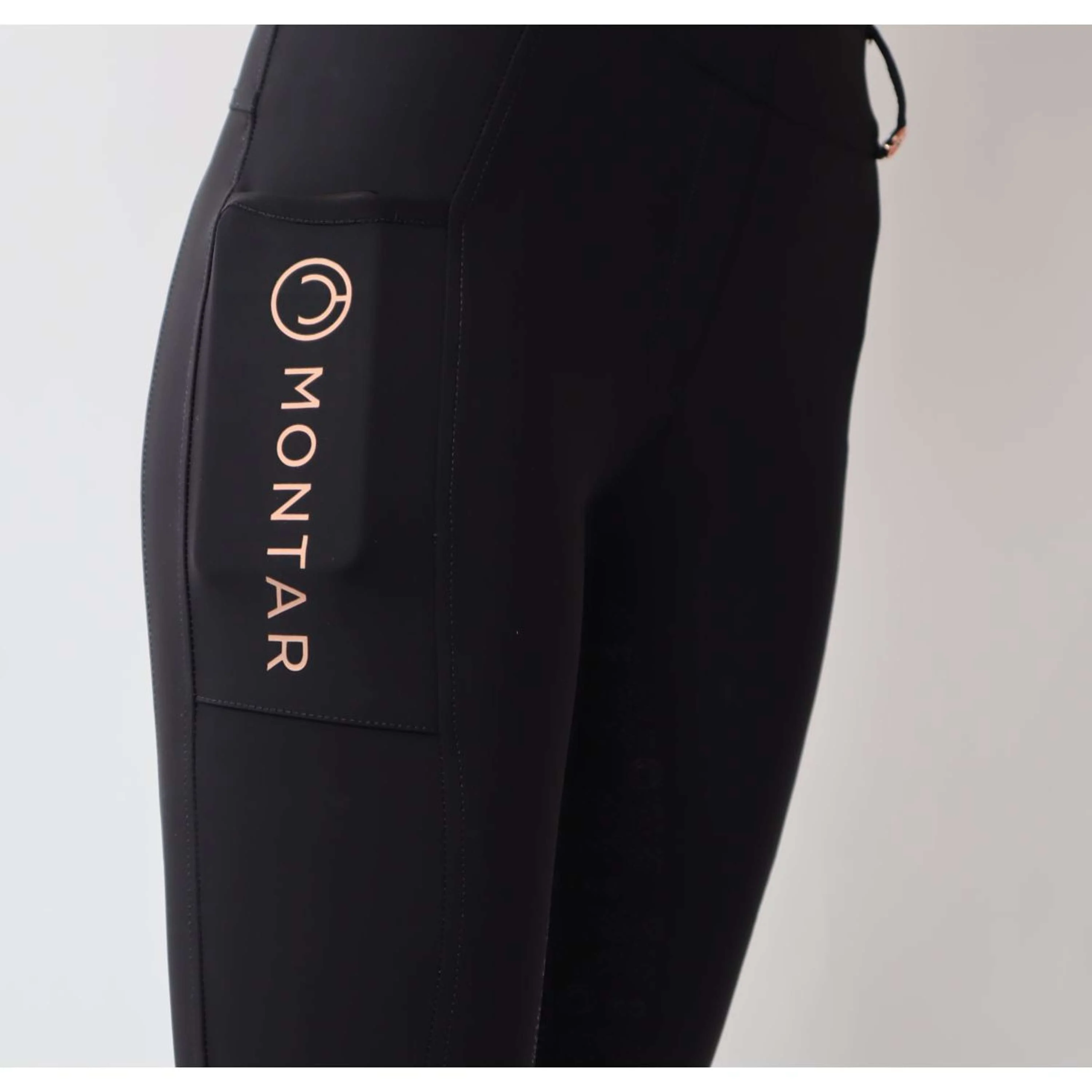 Montar Legging d'Équitation Michelle Rosegold Logo Noir - Image 5
