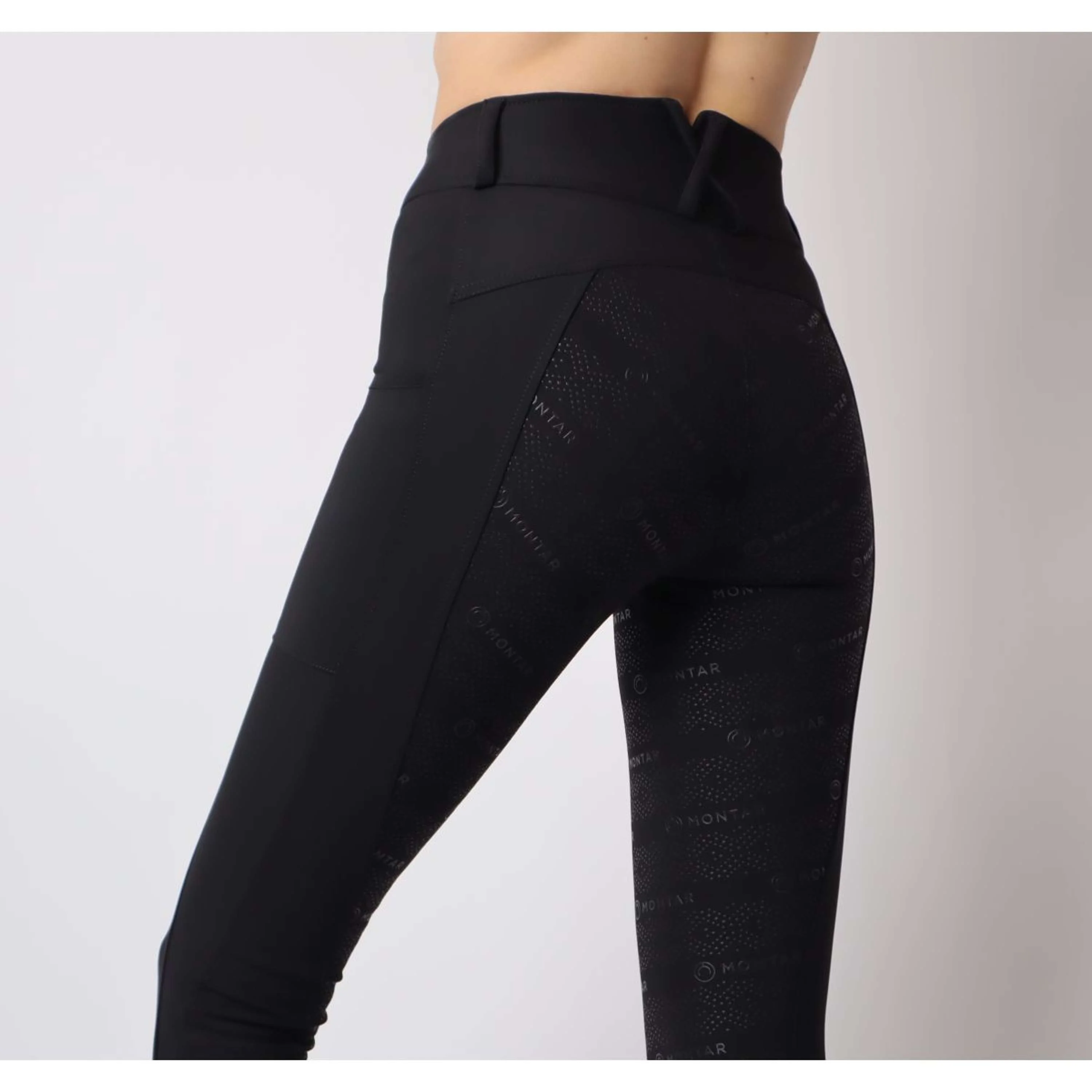 Montar Legging d'Équitation Michelle Rosegold Logo Noir - Image 6