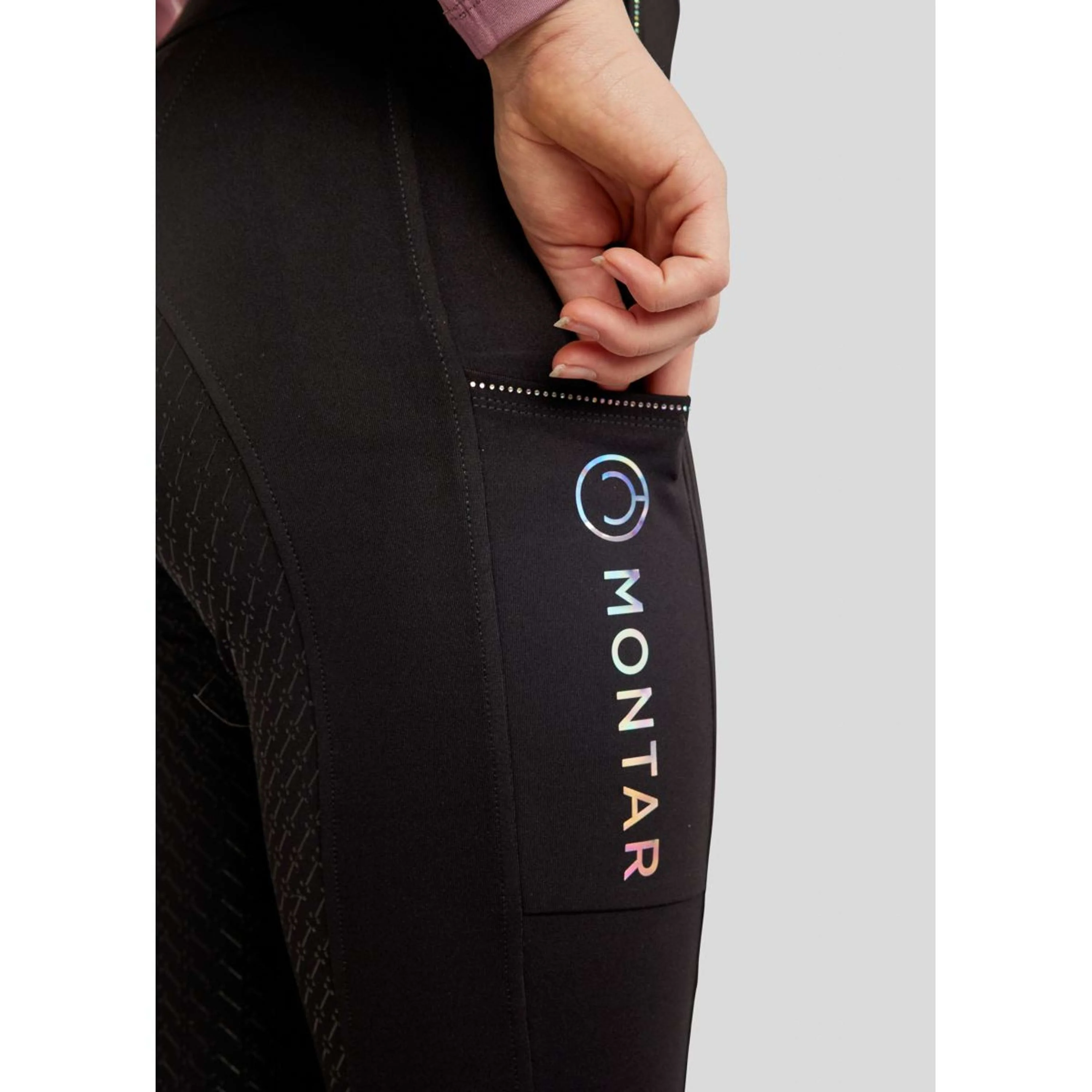 Montar Legging d'Équitation MoCha Full Grip Noir - Image 6