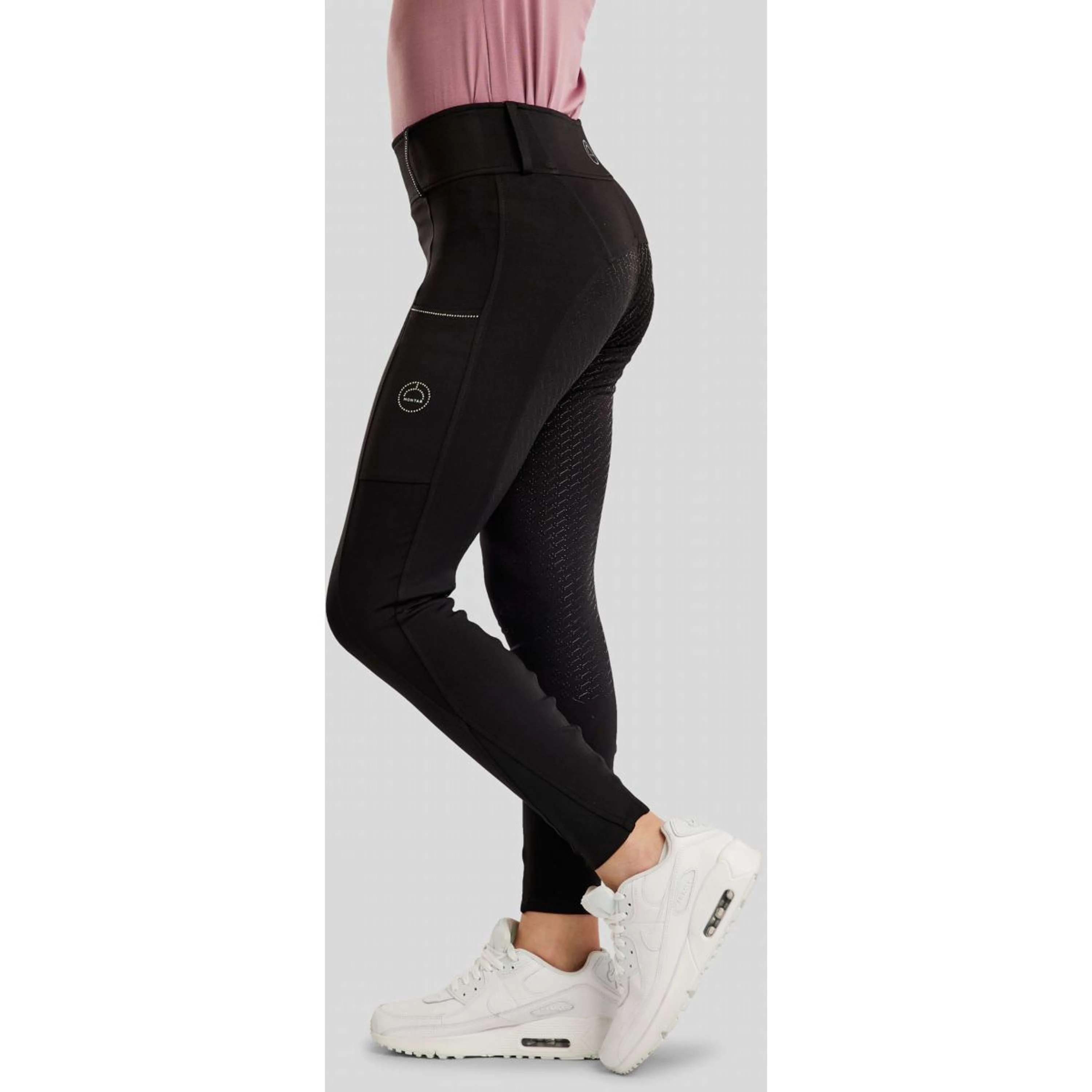 Montar Legging d'Équitation MoCha Full Grip Noir - Image 7