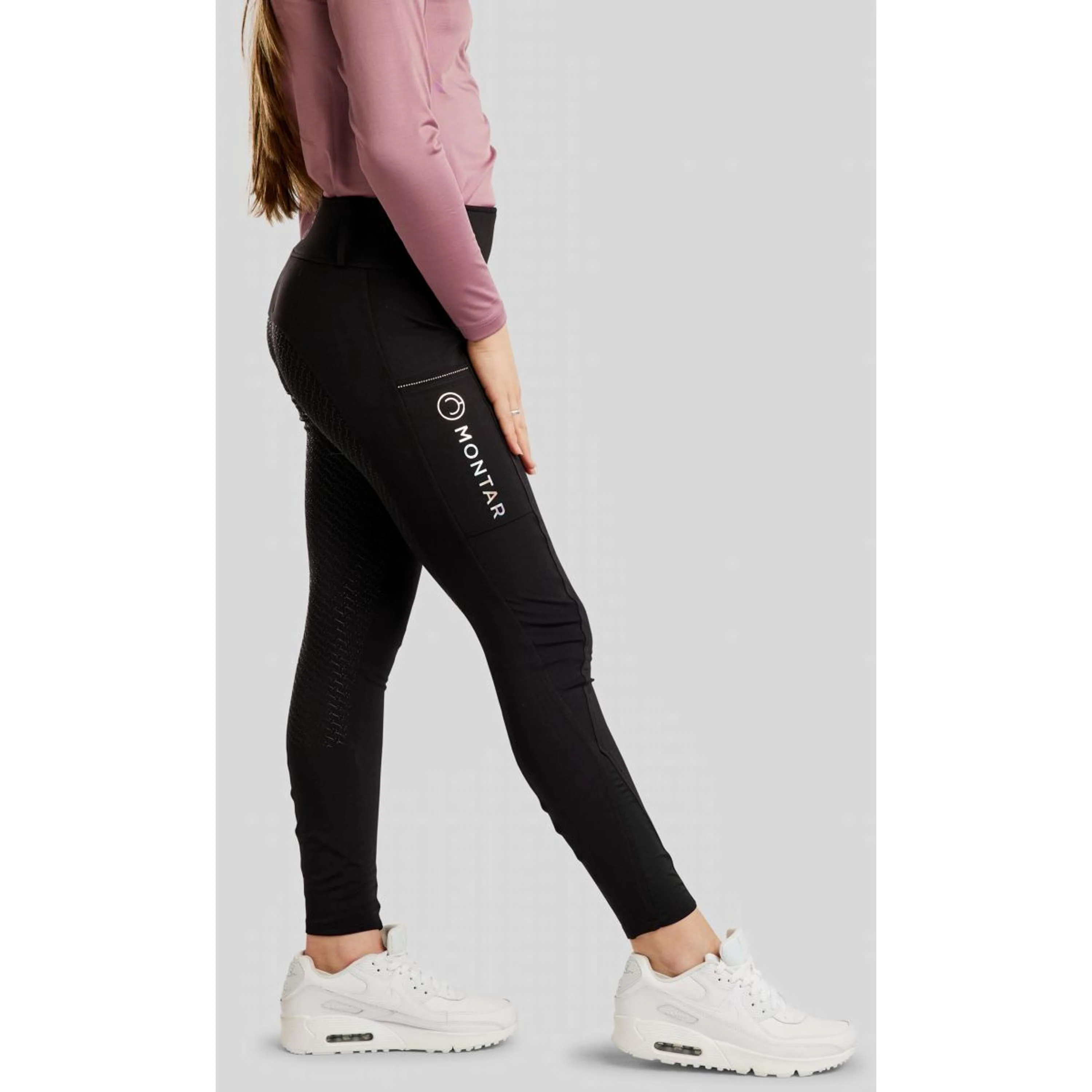 Montar Legging d'Équitation MoCha Full Grip Noir - Image 8