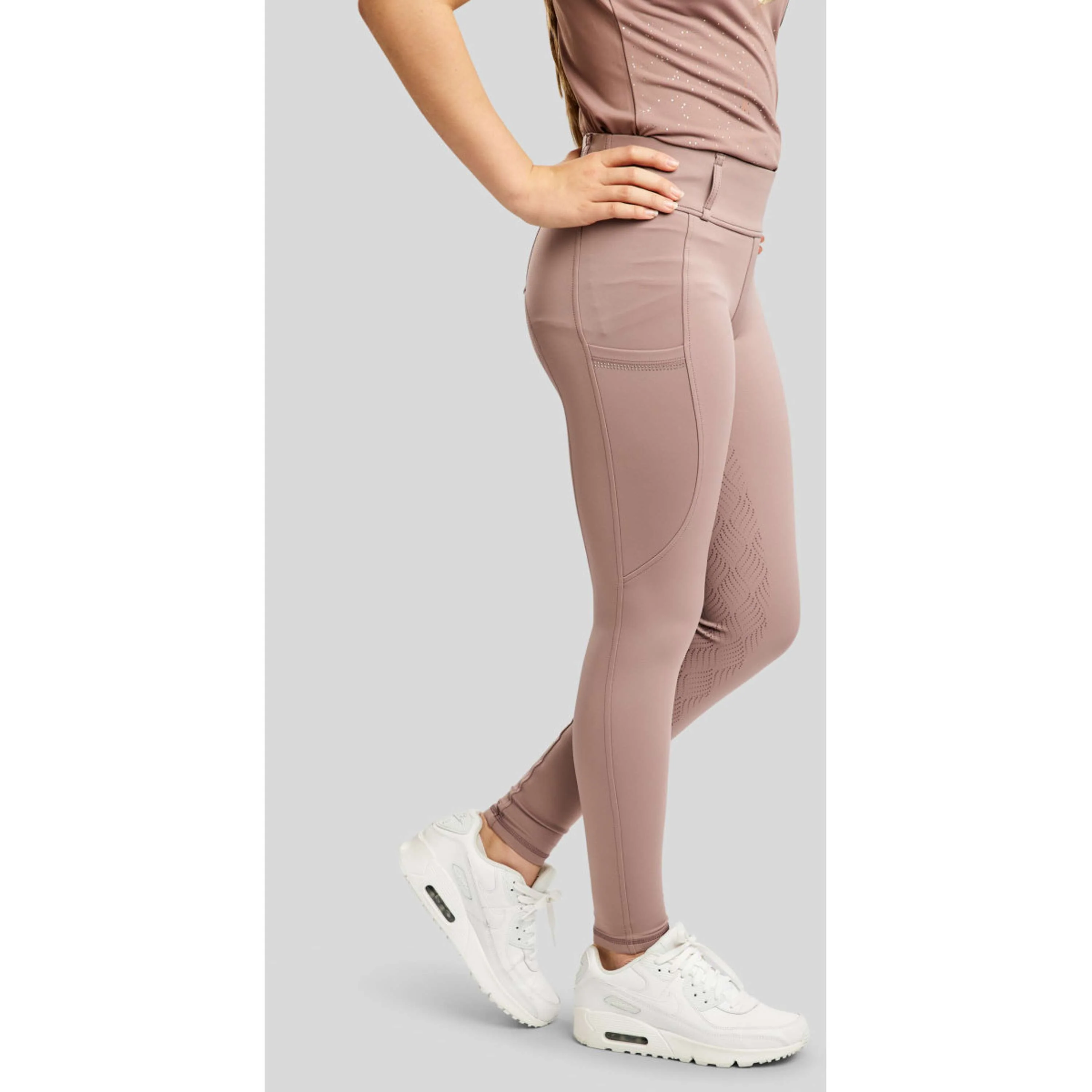 Montar Legging d'Équitation MOEverlisa Kids Full Grip Blush - Image 5