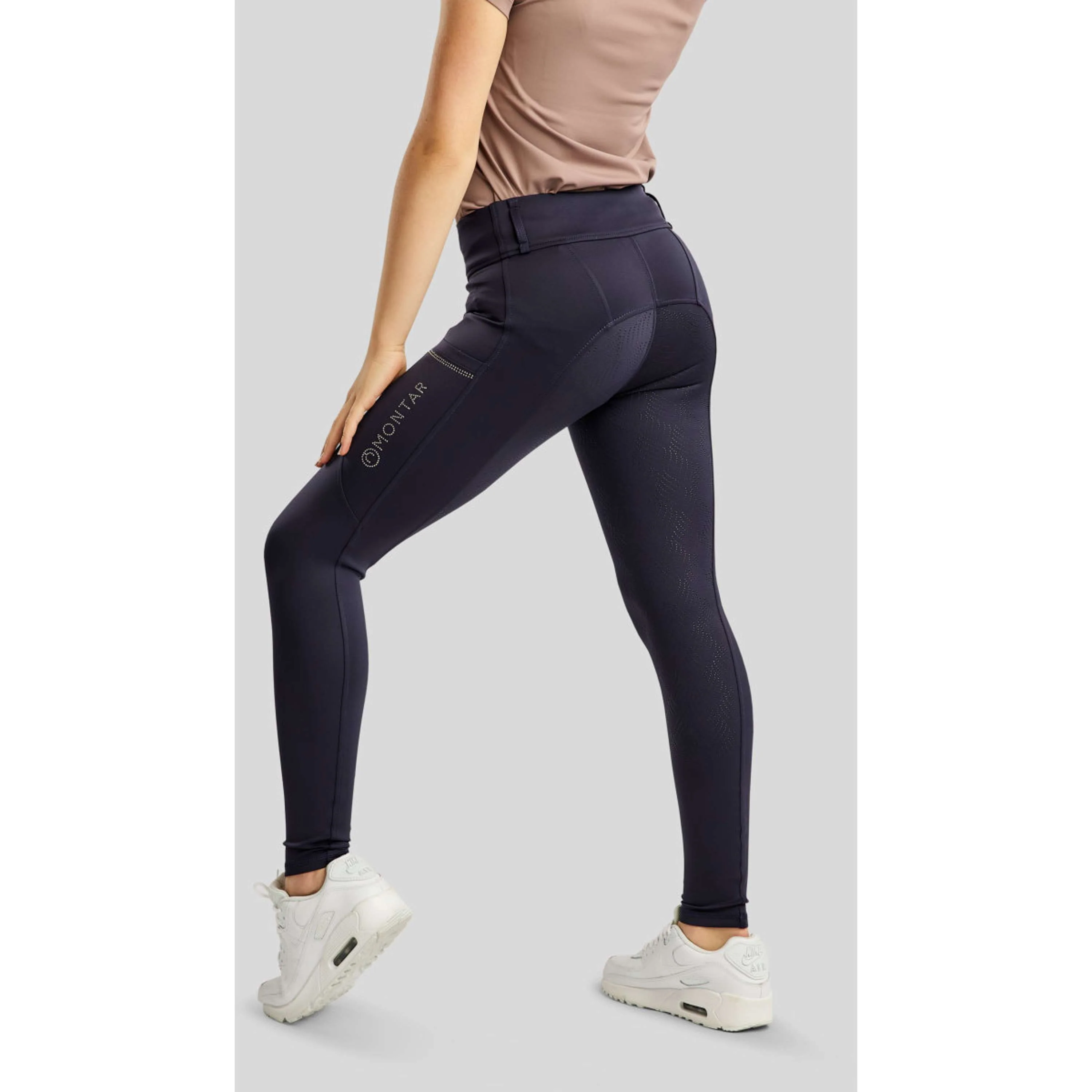 Montar Legging d'Équitation MOEverlisa Kids Full Grip Marin - Image 2