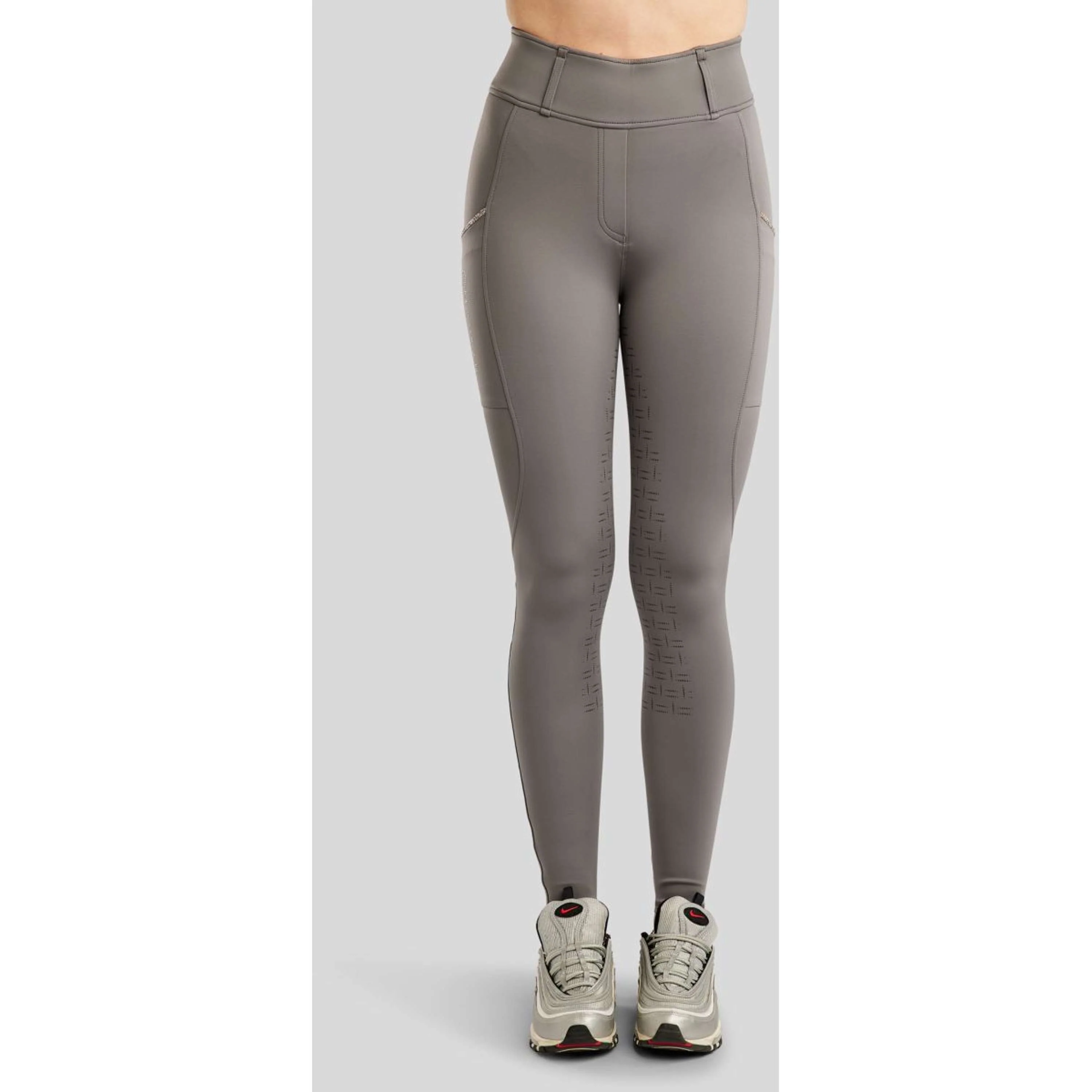 Montar Legging d'Équitation MoLila Champagne Crystals Full Grip Gris - Image 2
