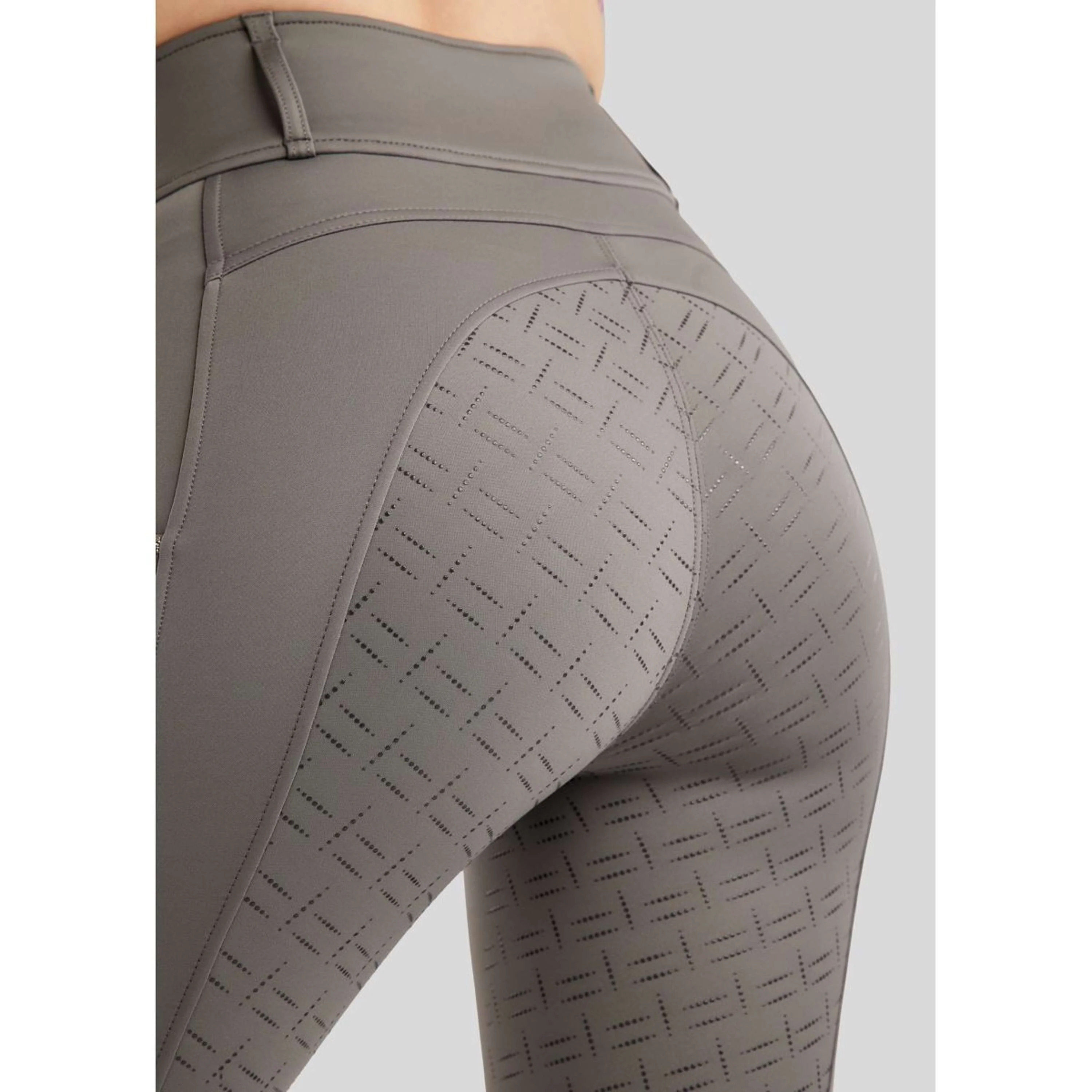 Montar Legging d'Équitation MoLila Champagne Crystals Full Grip Gris - Image 4