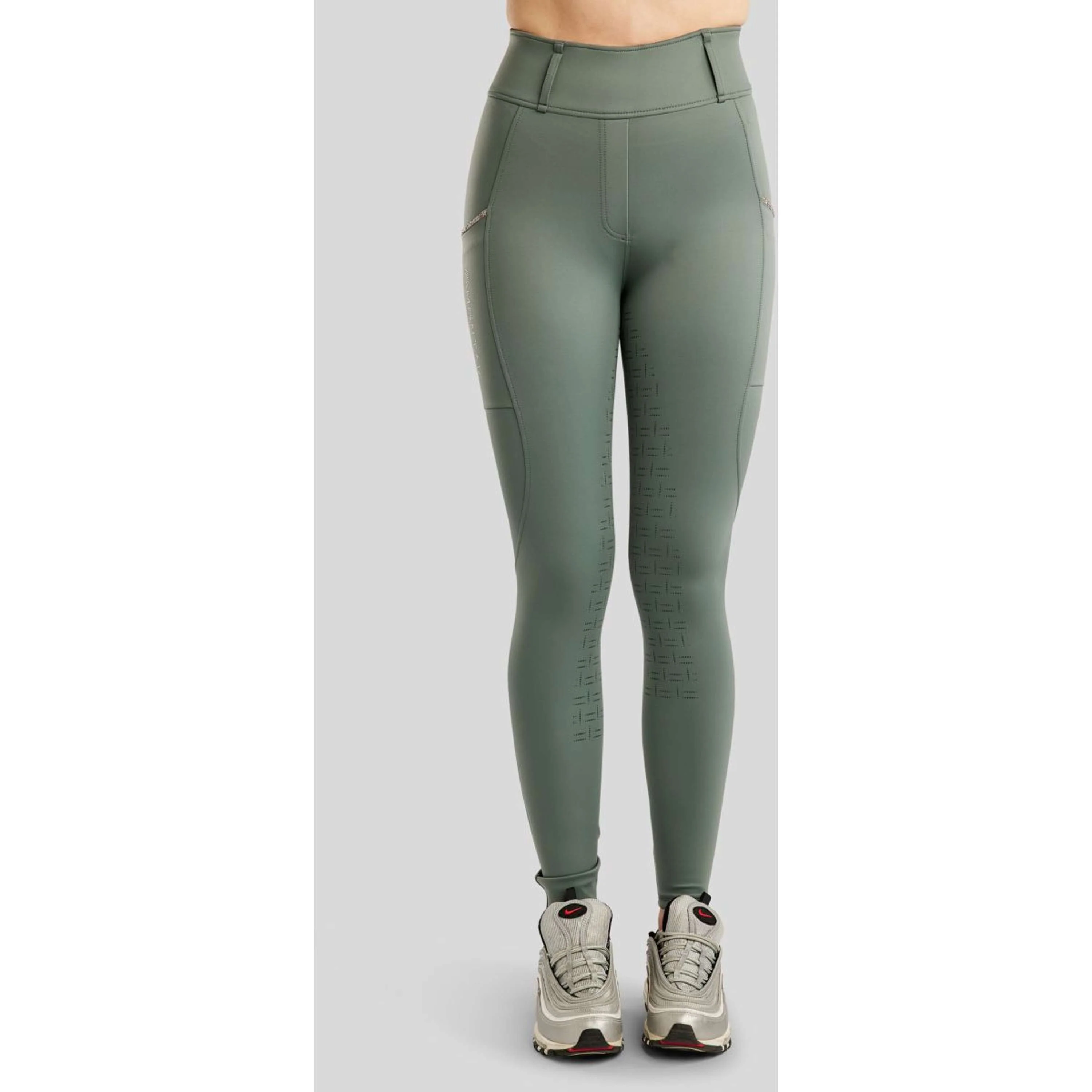 Montar Legging d'Équitation MoLila Champagne Crystals Full Grip Jade - Image 2