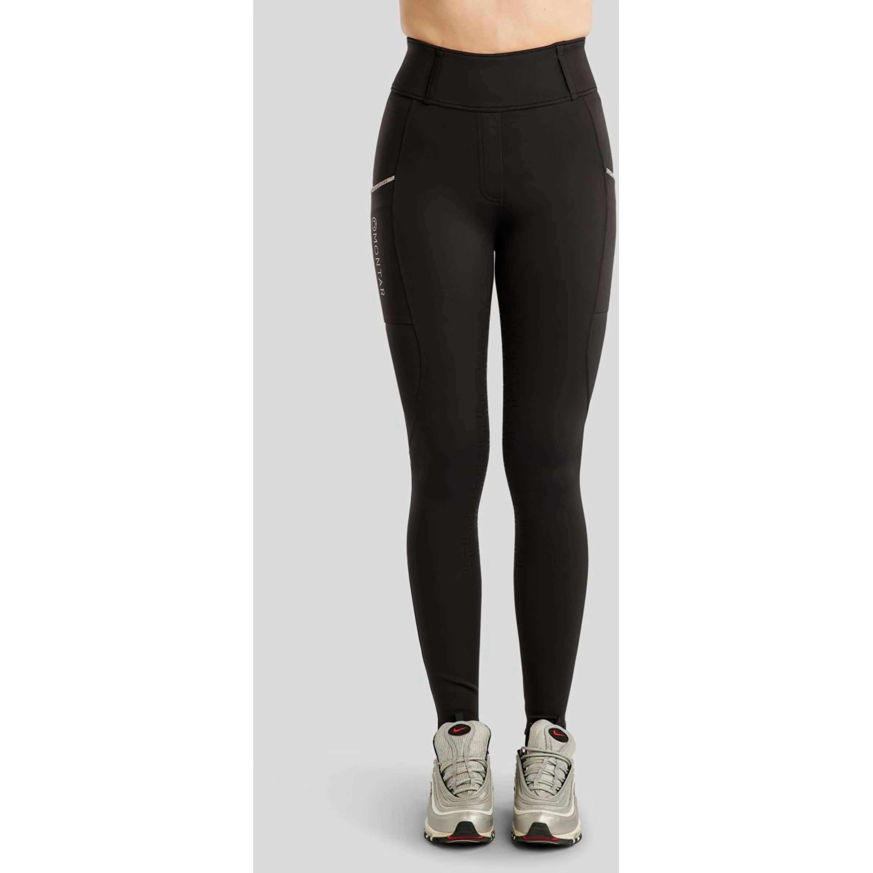 Montar Legging d'Équitation MoLila Champagne Crystals Full Grip Noir - Image 2