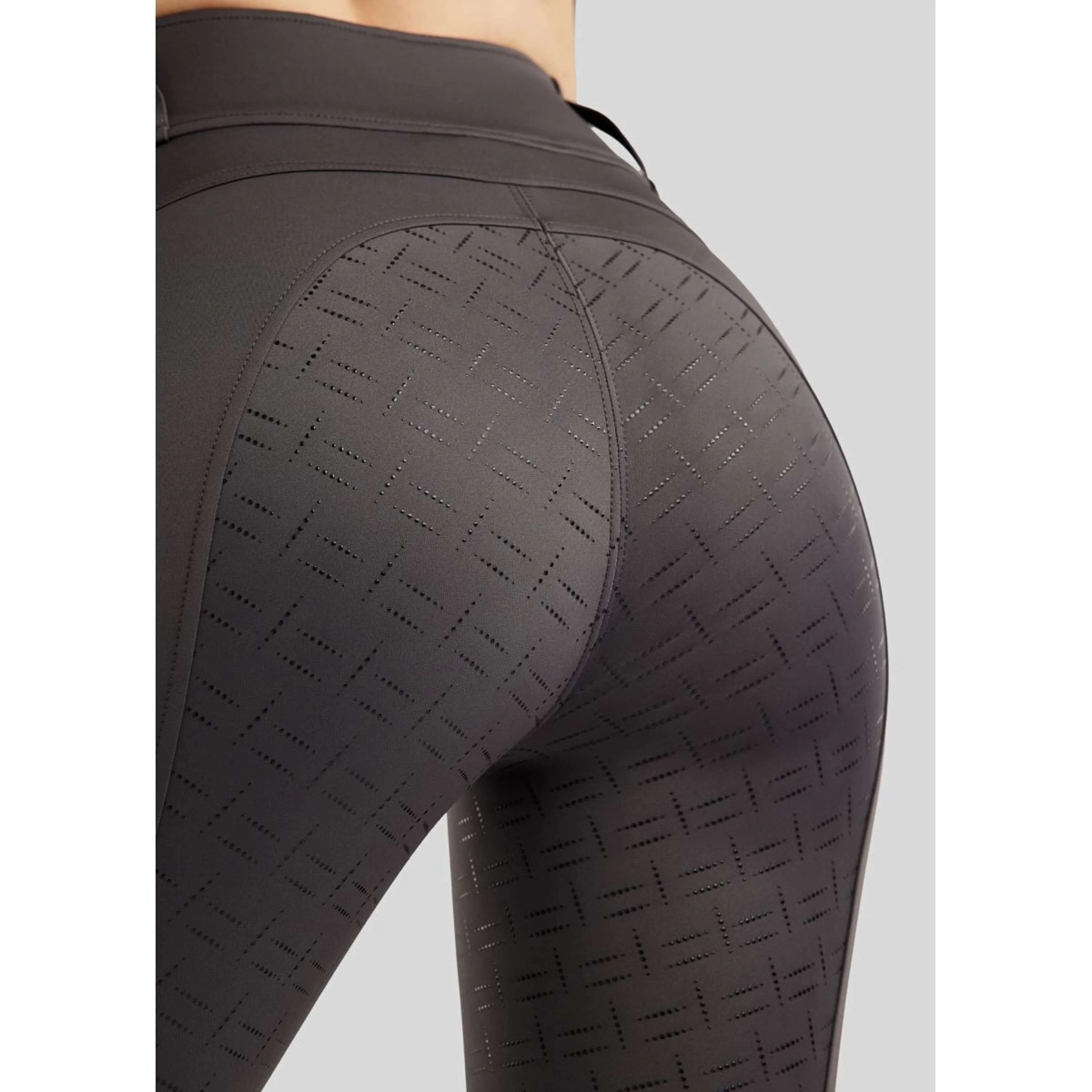 Montar Legging d'Équitation MoLila Champagne Crystals Full Grip Slate Grey - Image 4
