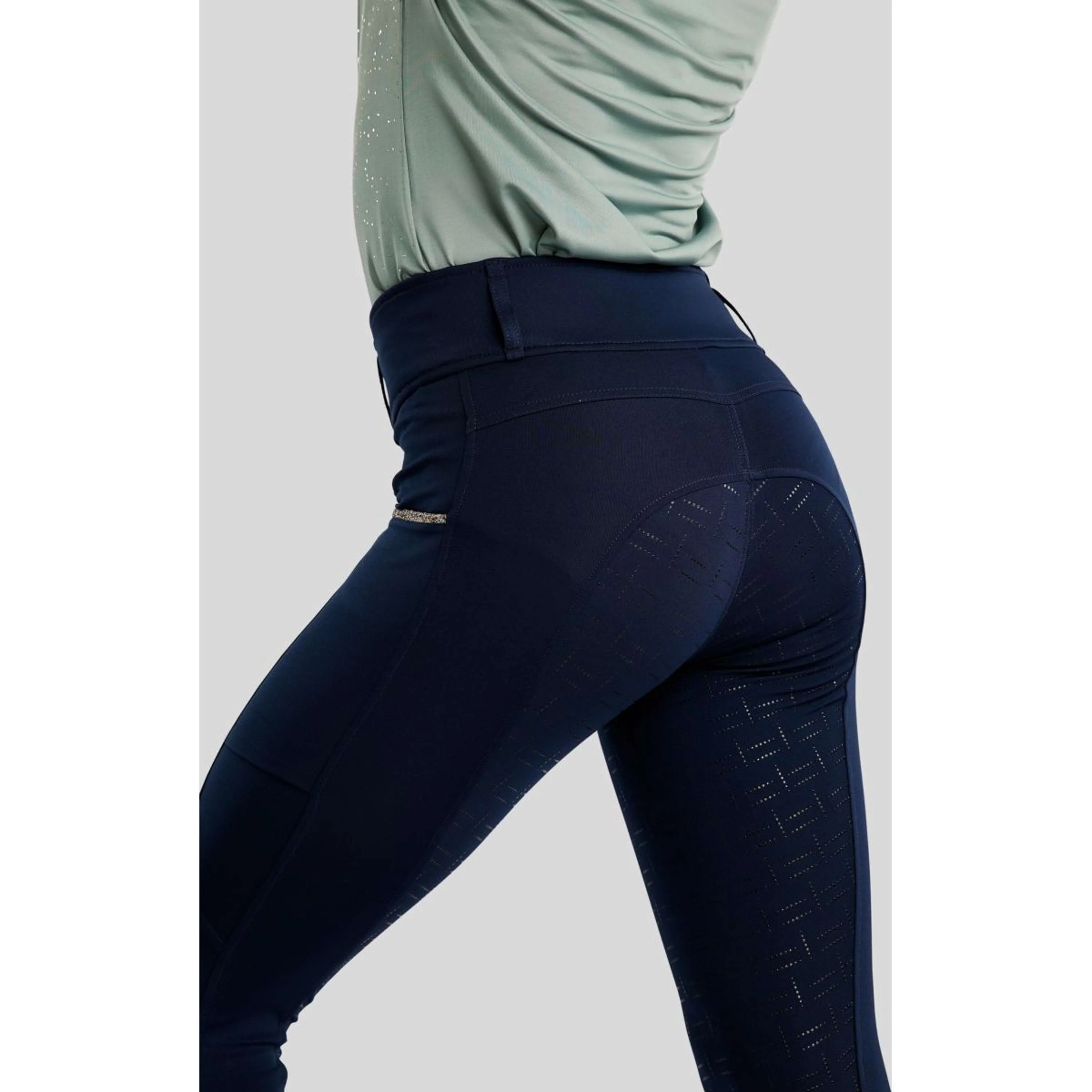 Montar Legging d'Équitation MoLila Champagne Crystals Junior Marin - Image 2