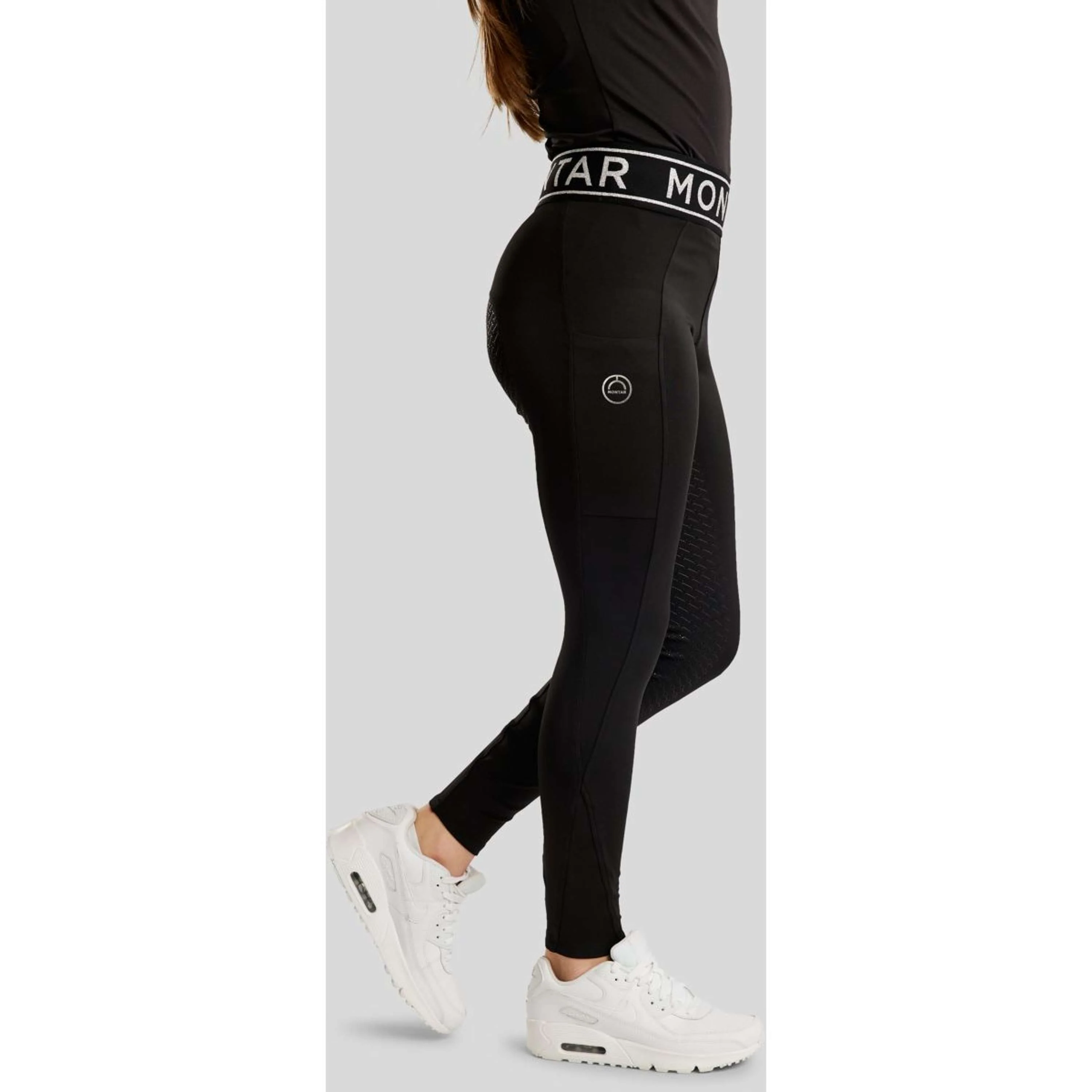 Montar Legging d'Équitation MoSille Full Grip Noir - Image 6