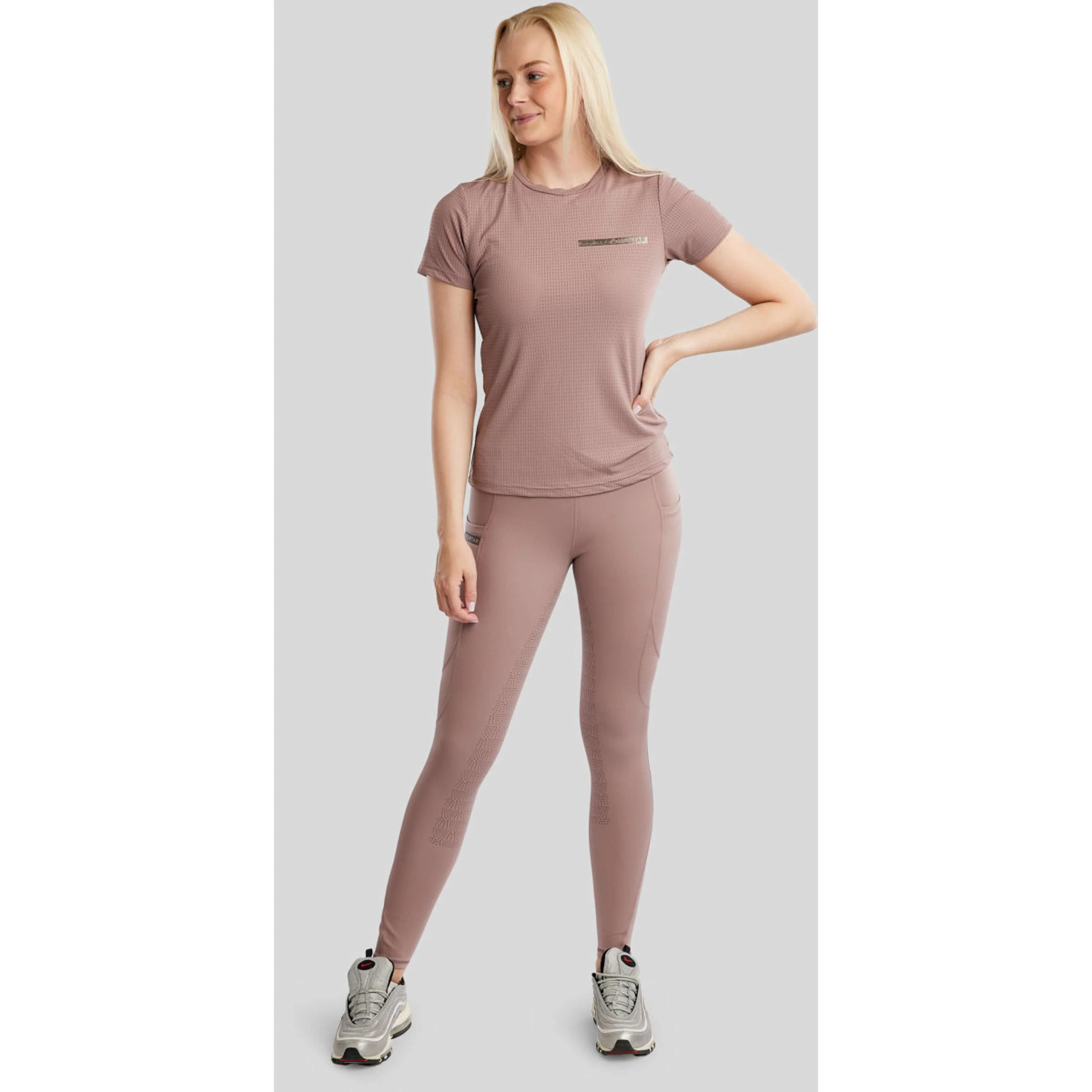 Montar Legging d'Équitation MoTilley Full Grip Blush - Image 7