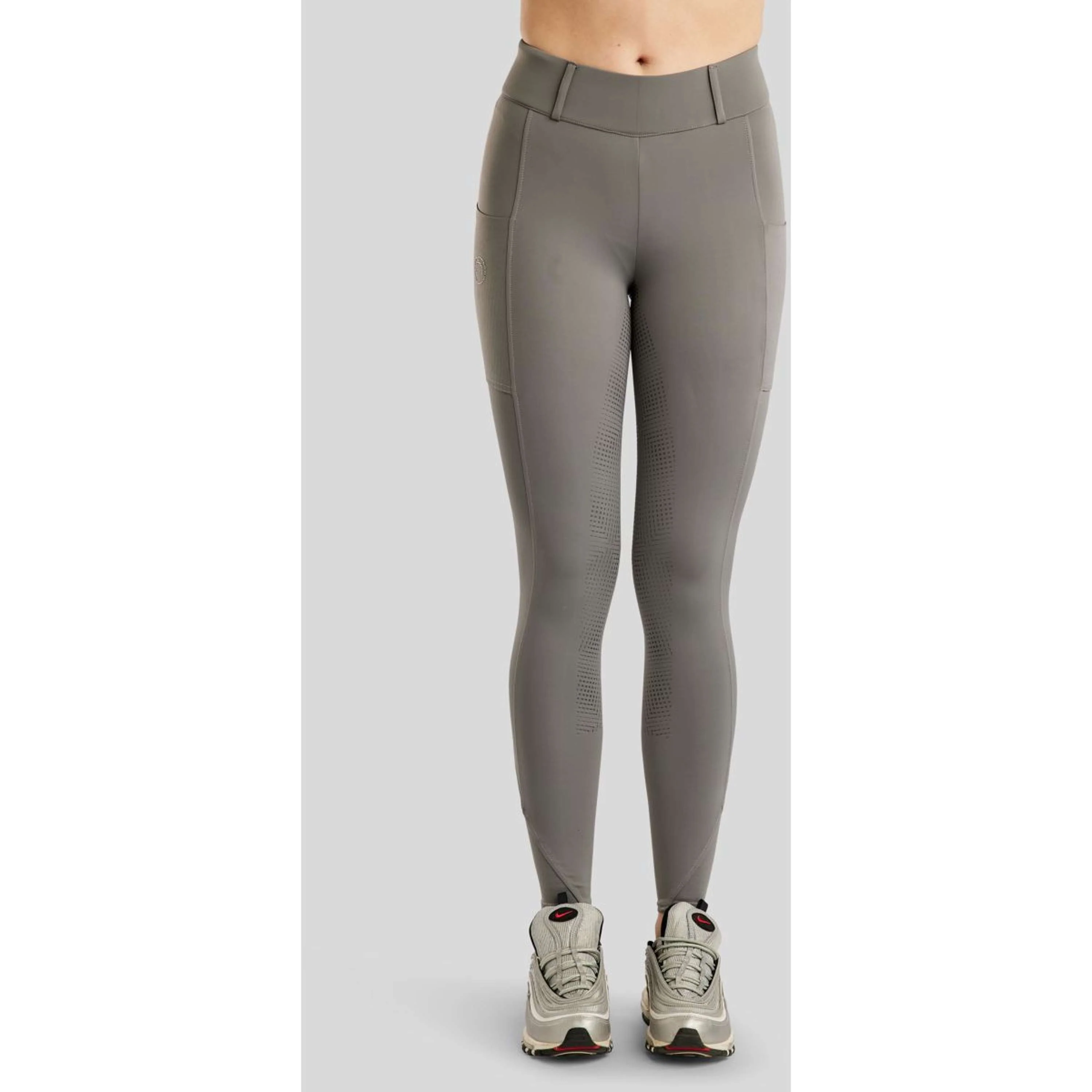 Montar Legging d'Équitation MoZike Refined Full Grip Gris - Image 2
