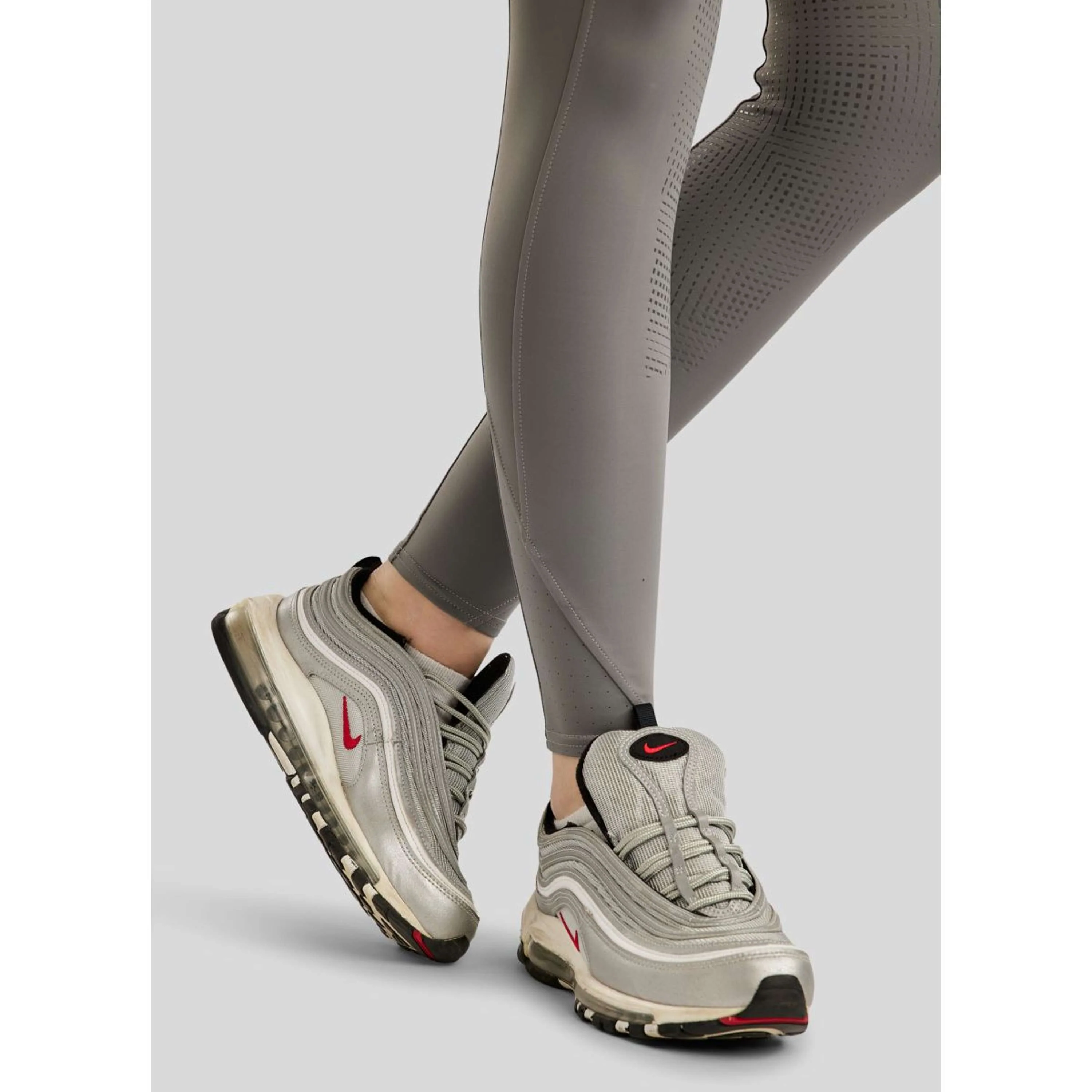 Montar Legging d'Équitation MoZike Refined Full Grip Gris - Image 6