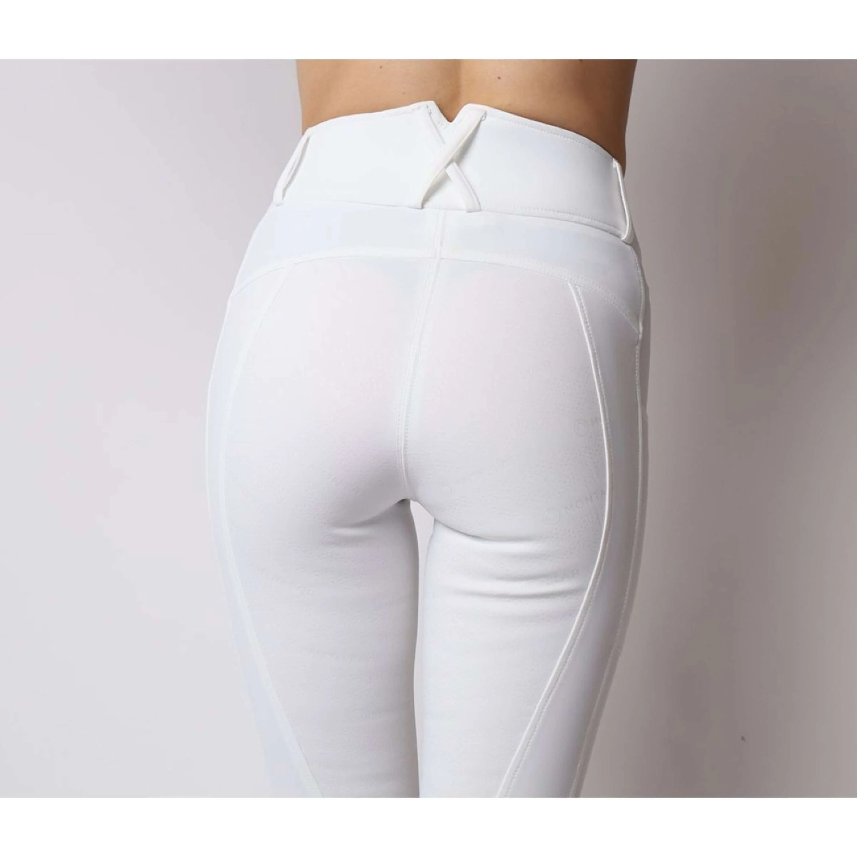 Montar Legging d'Équitation Rosegold Logo Junior Blanc - Image 5