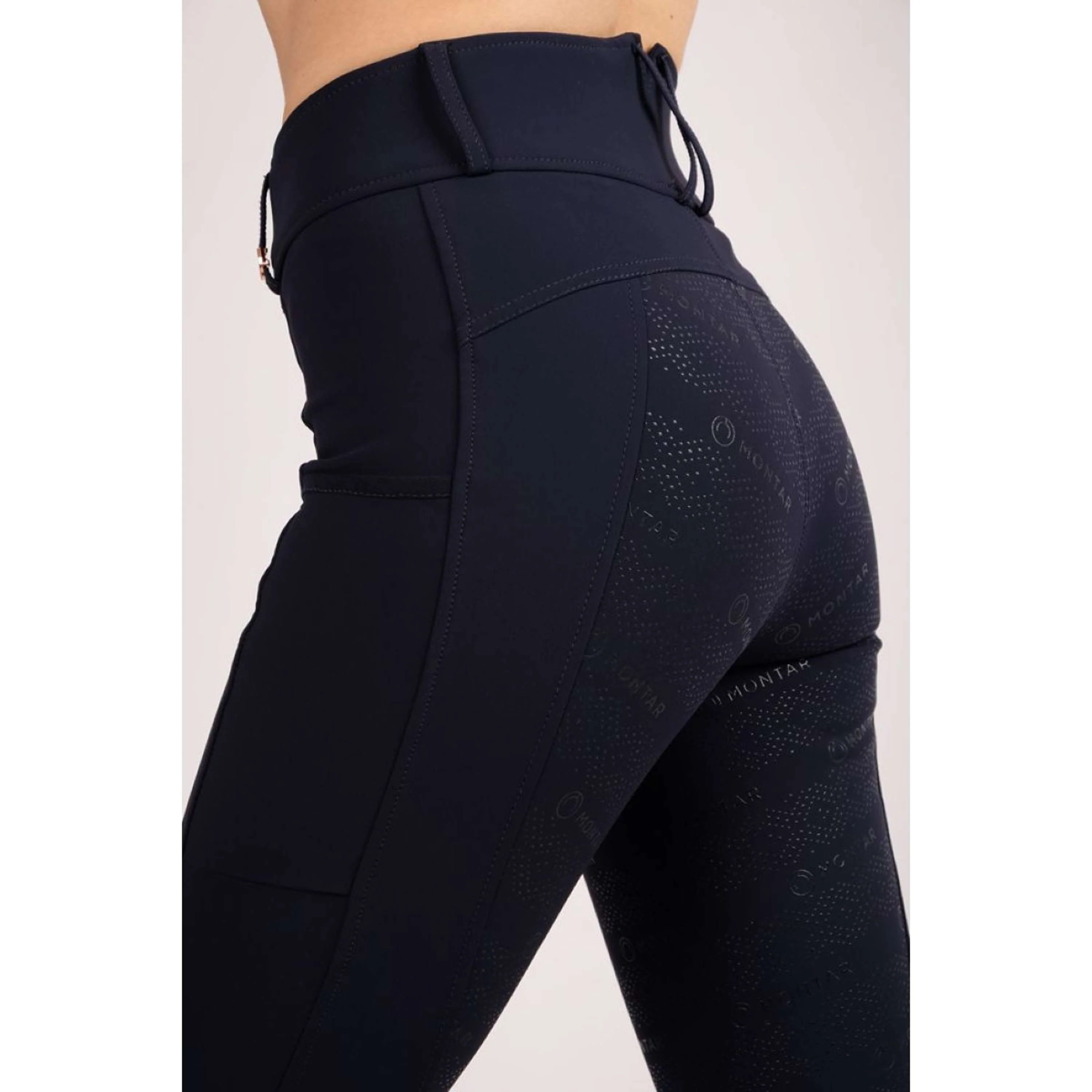 Montar Legging d'Équitation Rosegold Logo Junior Marin - Image 2