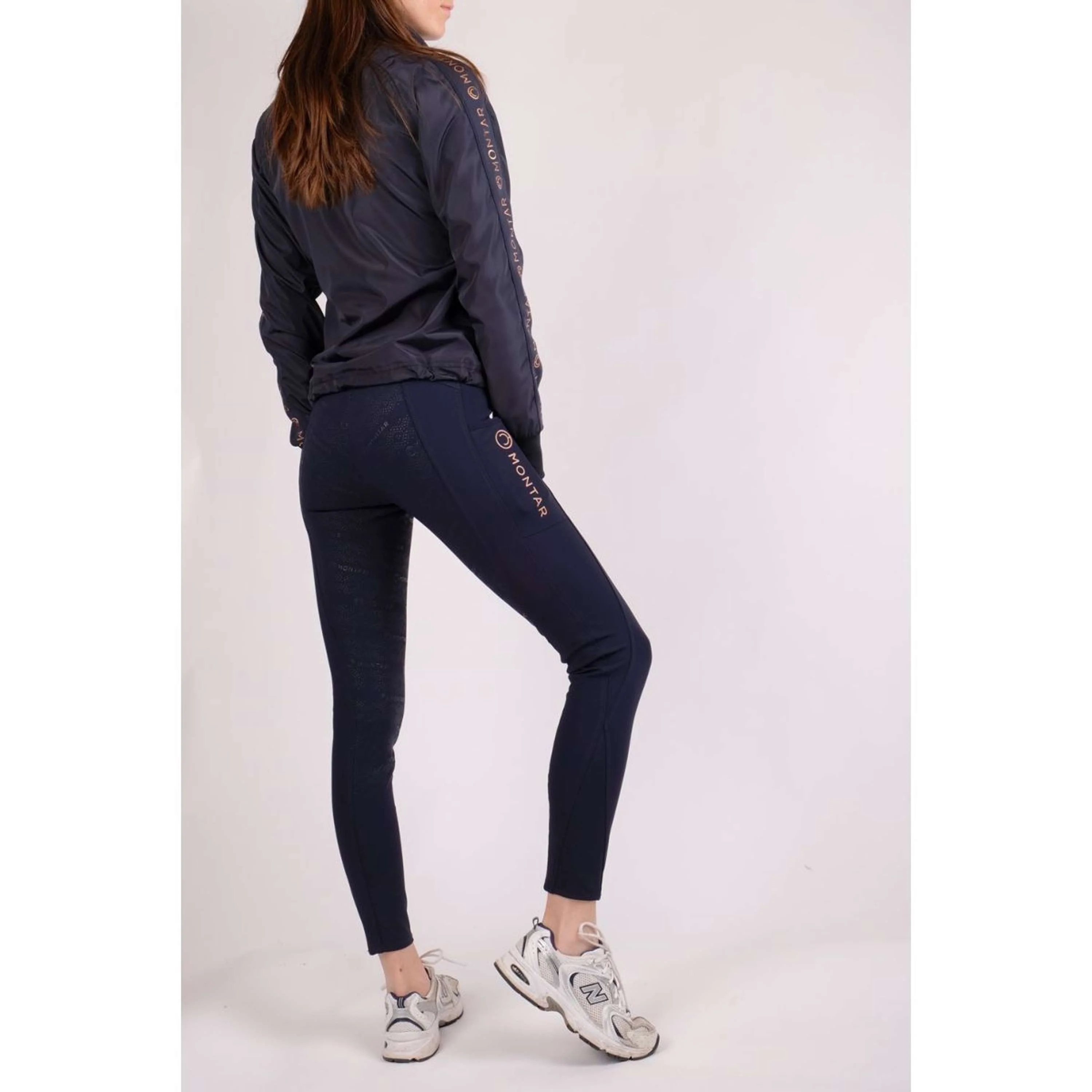 Montar Legging d'Équitation Rosegold Logo Junior Marin - Image 6
