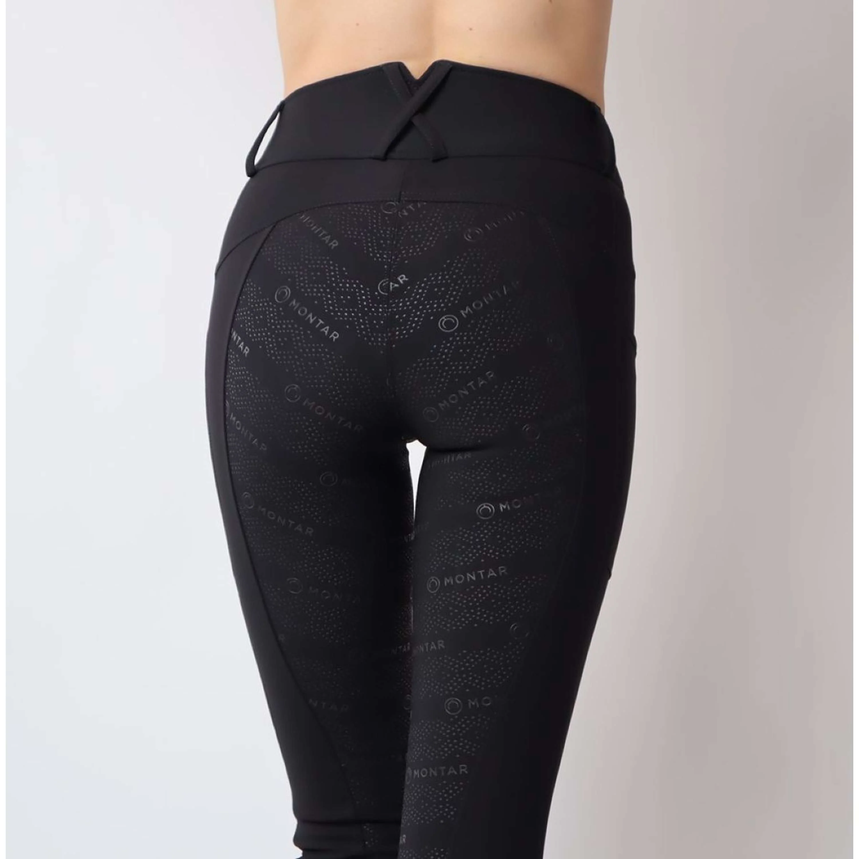 Montar Legging d'Équitation Rosegold Logo Junior Noir - Image 2