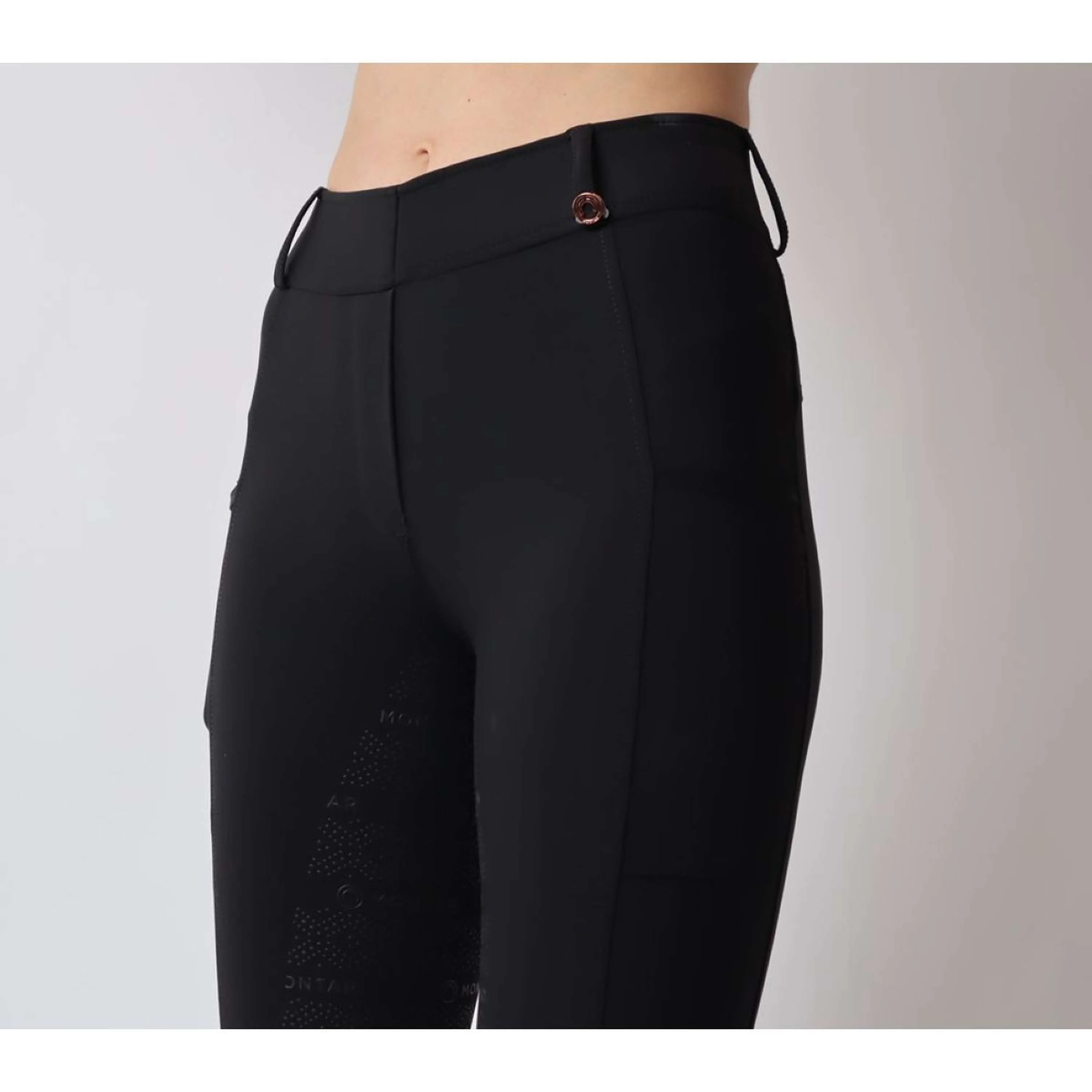 Montar Legging d'Équitation Rosegold Logo Junior Noir - Image 4