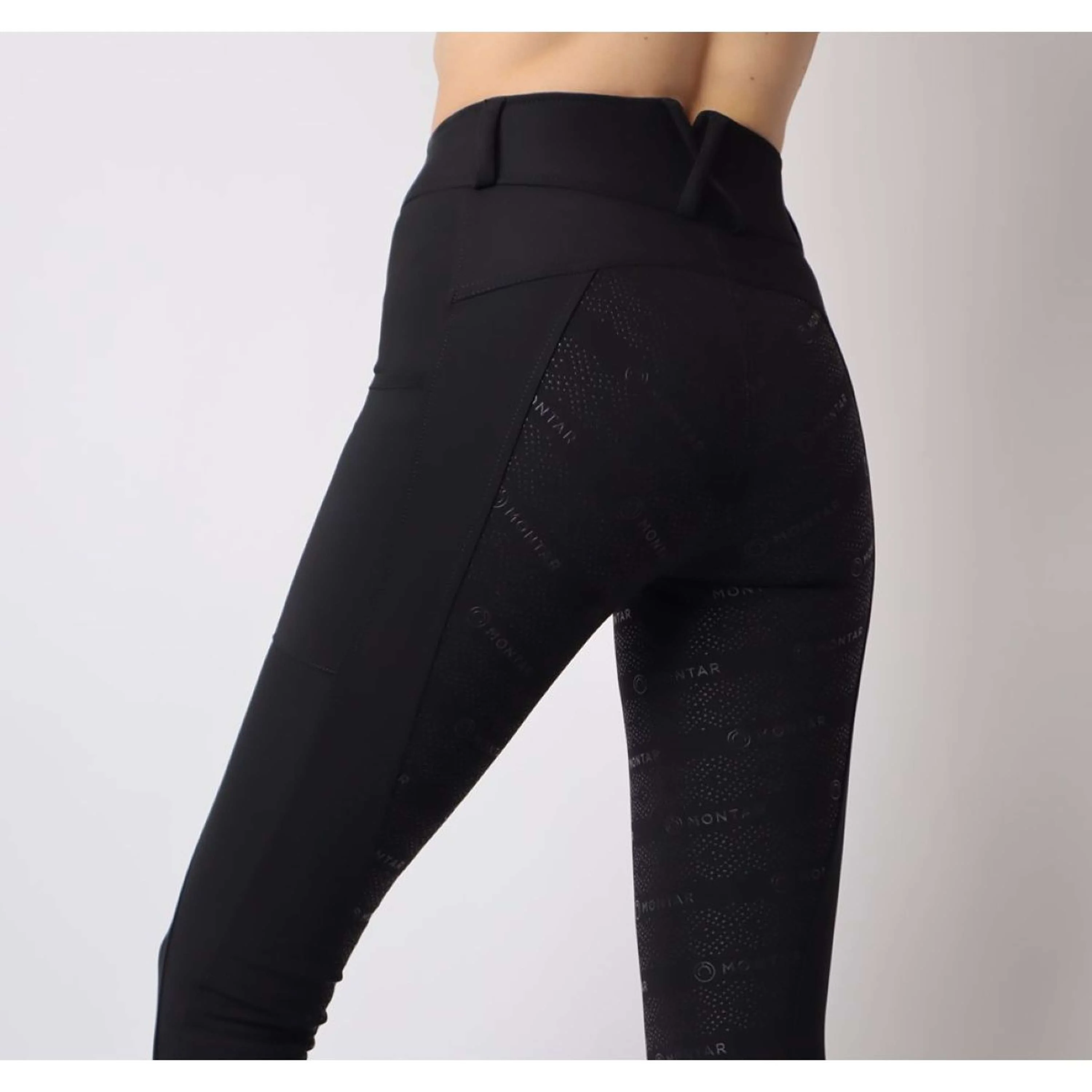 Montar Legging d'Équitation Rosegold Logo Junior Noir - Image 6