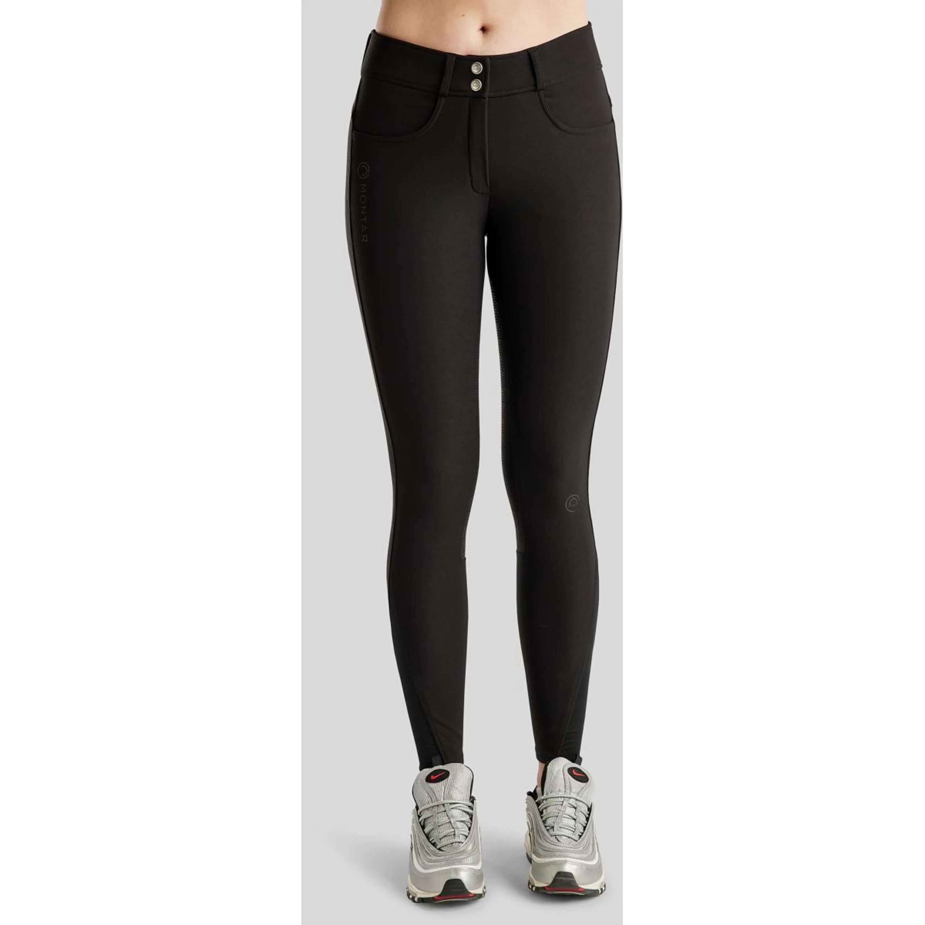 Montar Pantalon d'Équitation Megan Yati Highwaist Full Grip Noir - Image 3