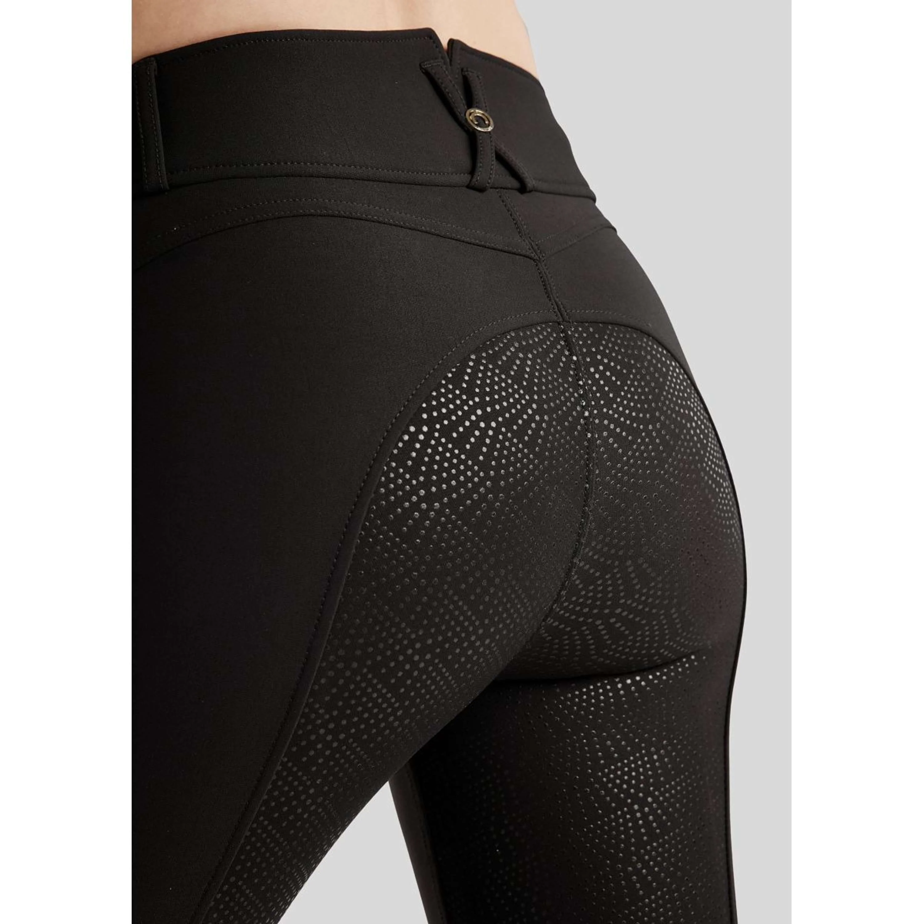 Montar Pantalon d'Équitation Megan Yati Highwaist Full Grip Noir - Image 4