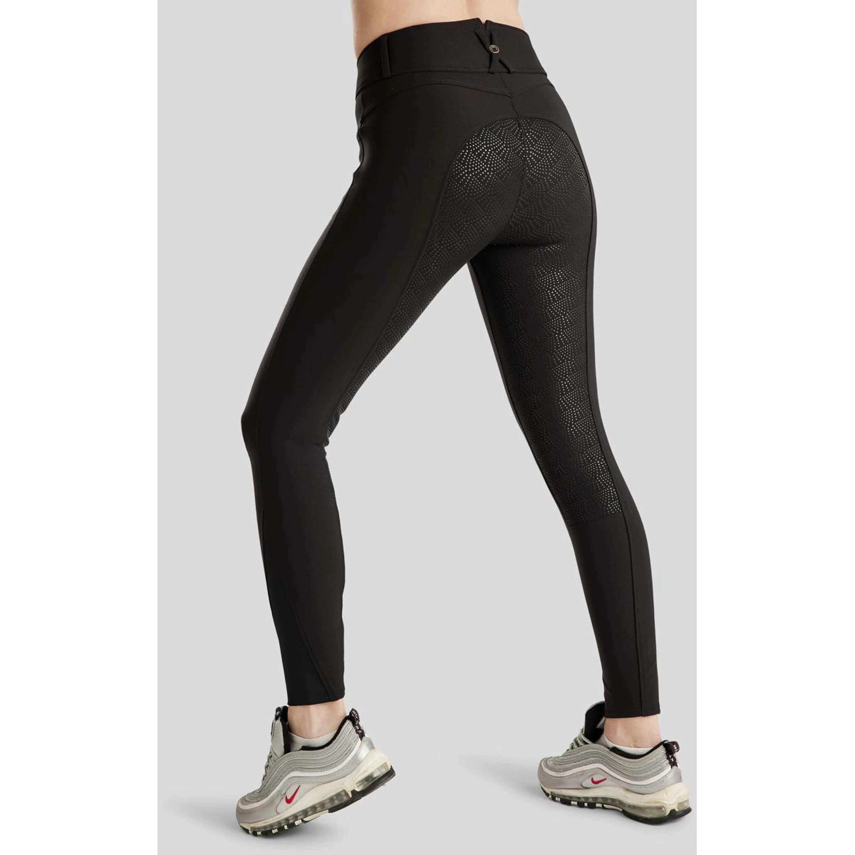Montar Pantalon d'Équitation Megan Yati Highwaist Full Grip Noir - Image 5