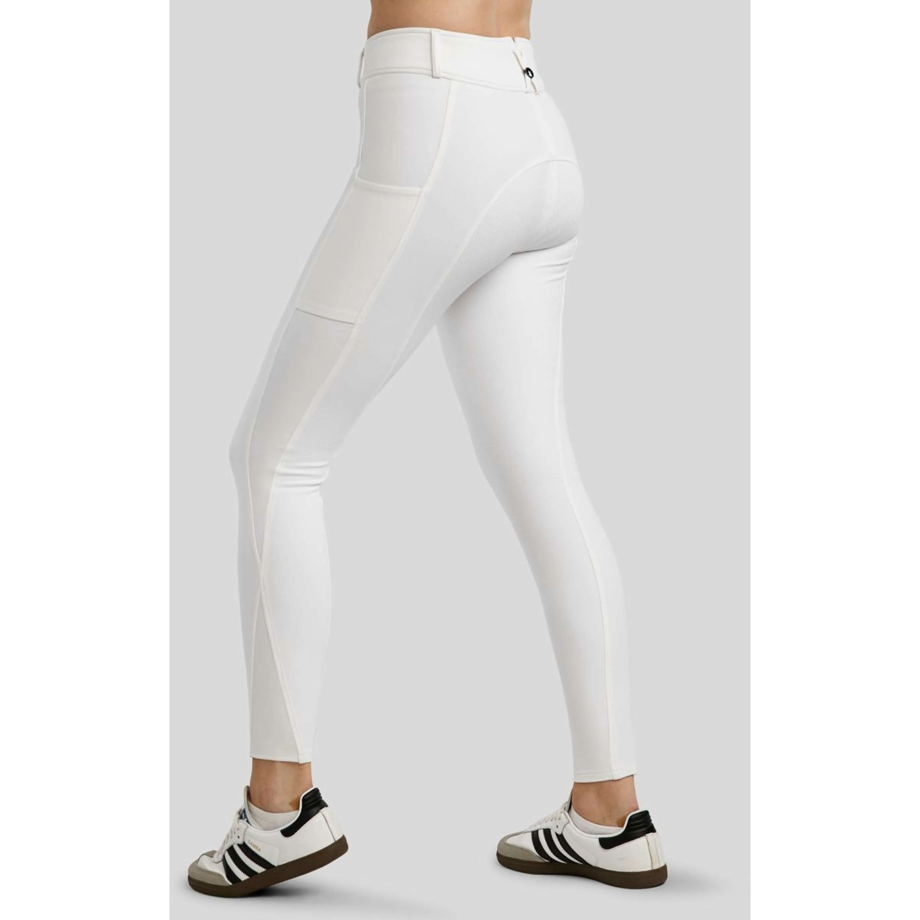 Montar Pantalon d'Équitation Megan Full Grip Blanc - Image 2