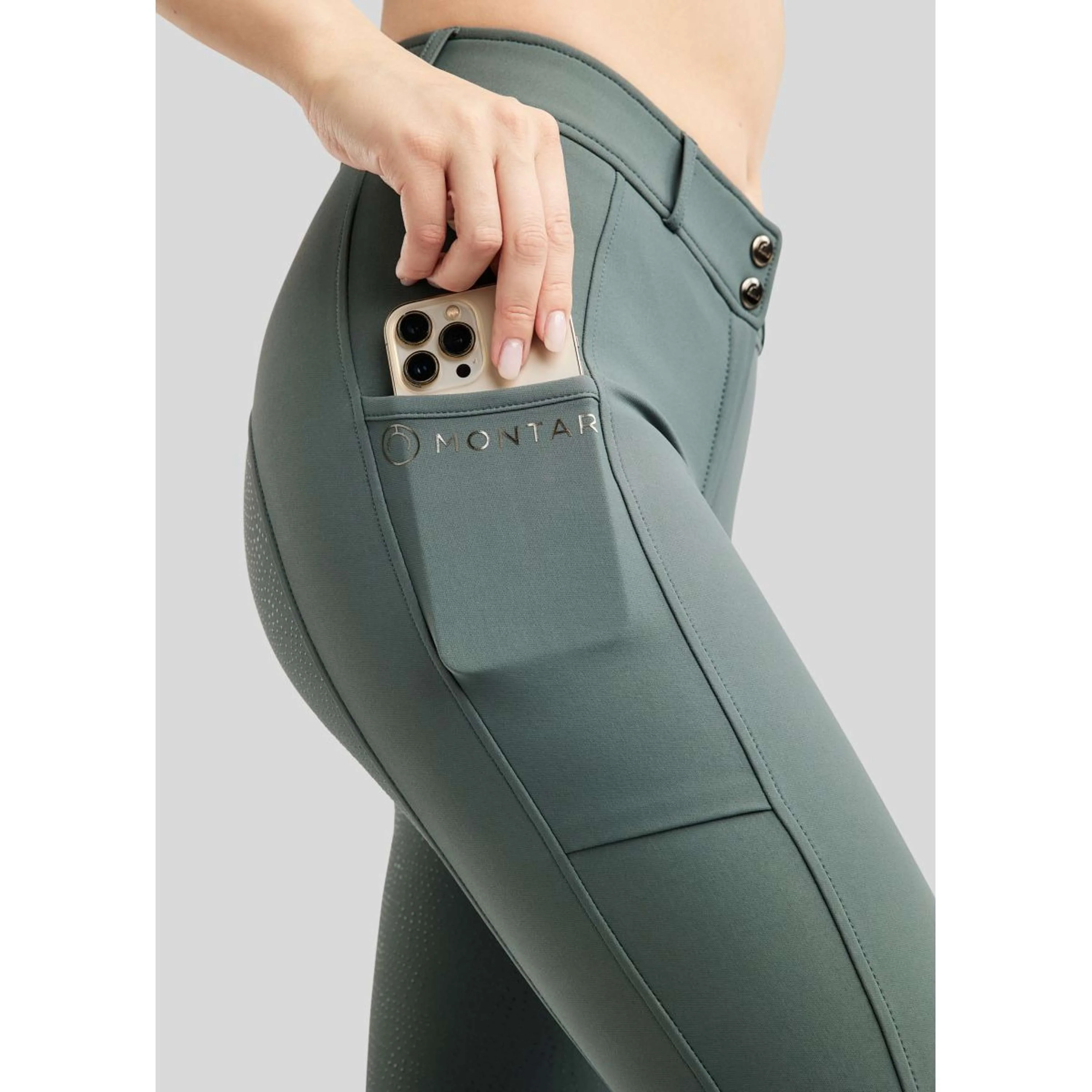 Montar Pantalon d'Équitation Megan Full Grip Jade - Image 5